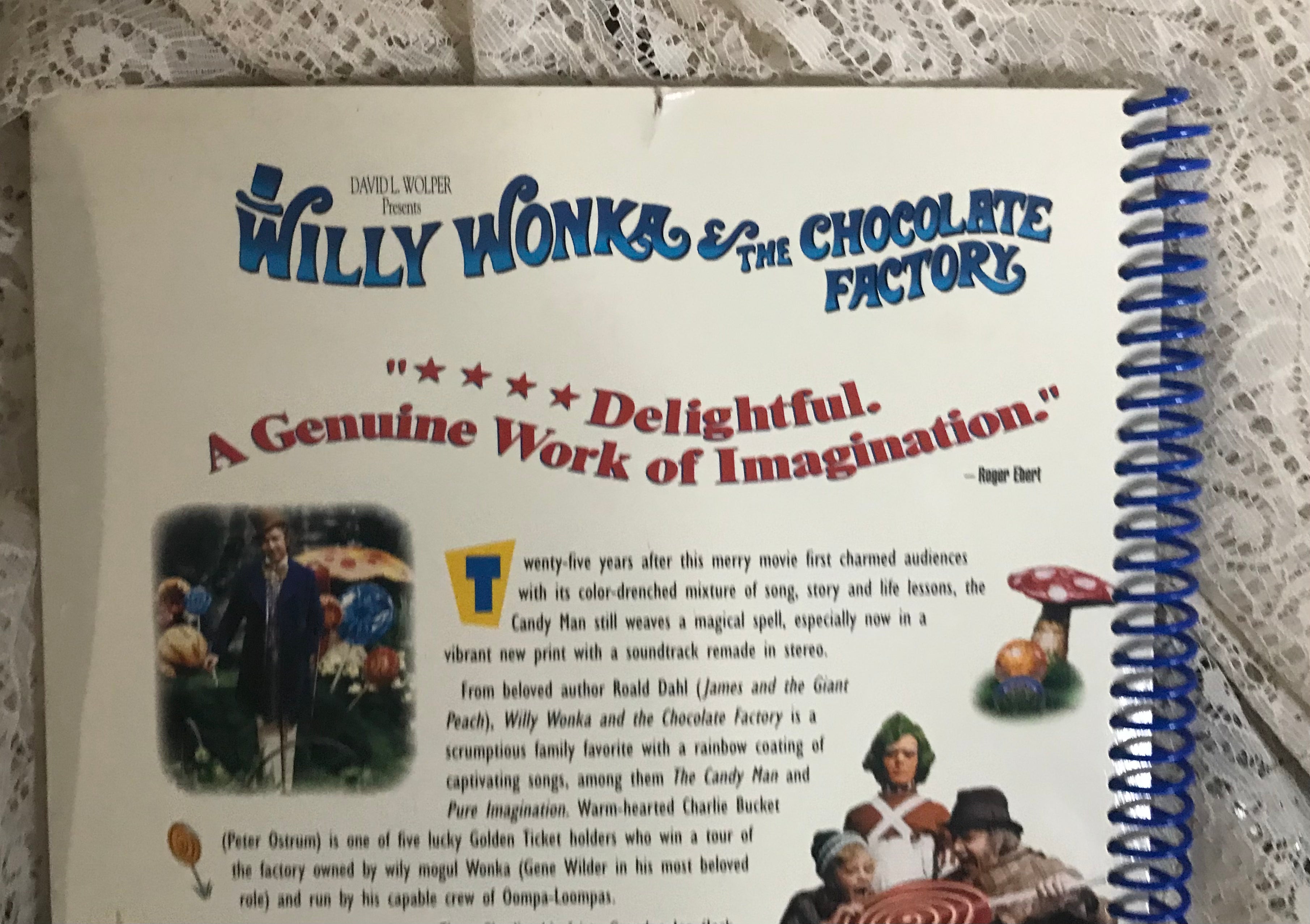 Willie Wonka Album Cover Notebook