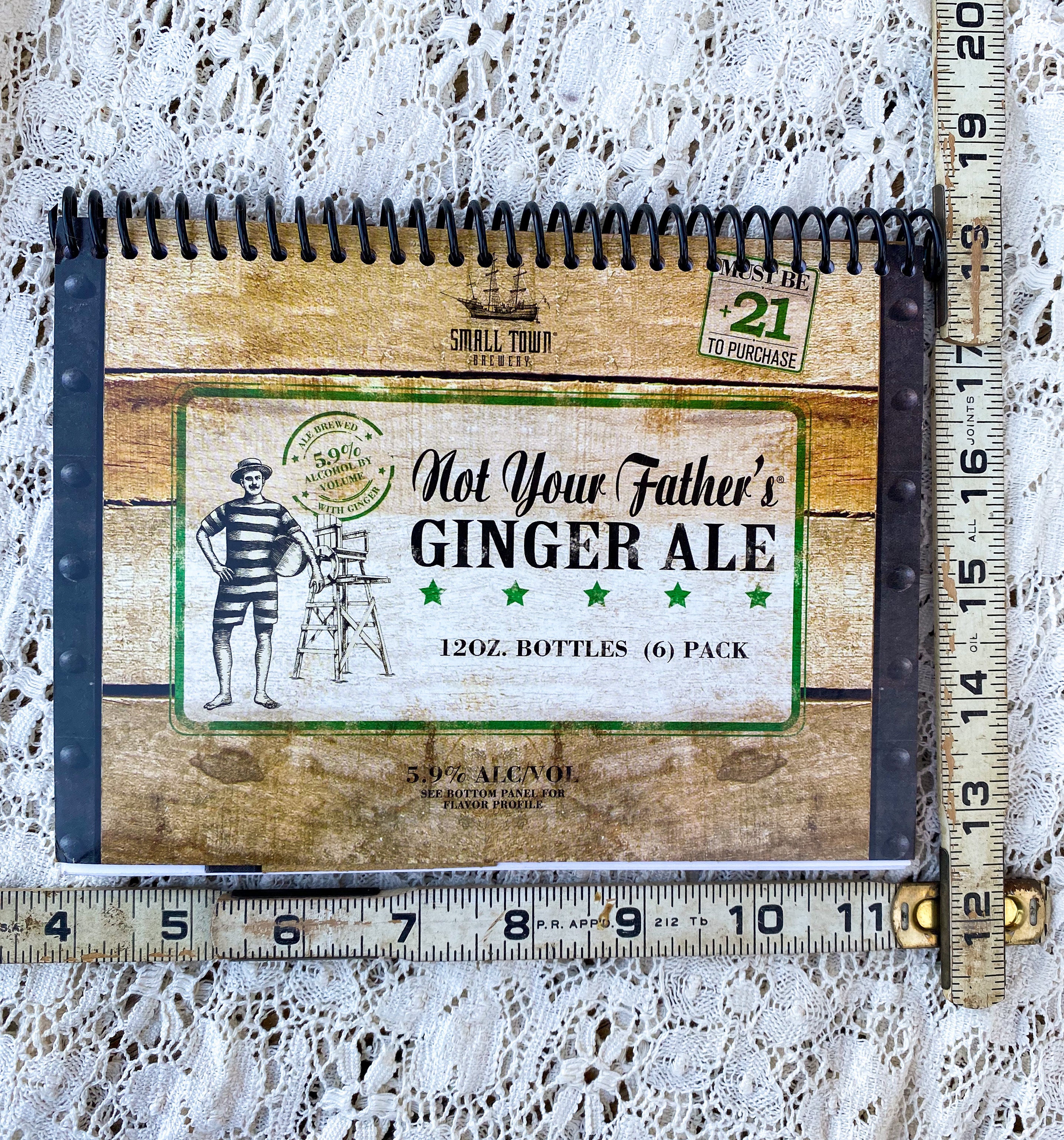 Not Your Father's Ginger Ale Recycled Beer Carton Notebook