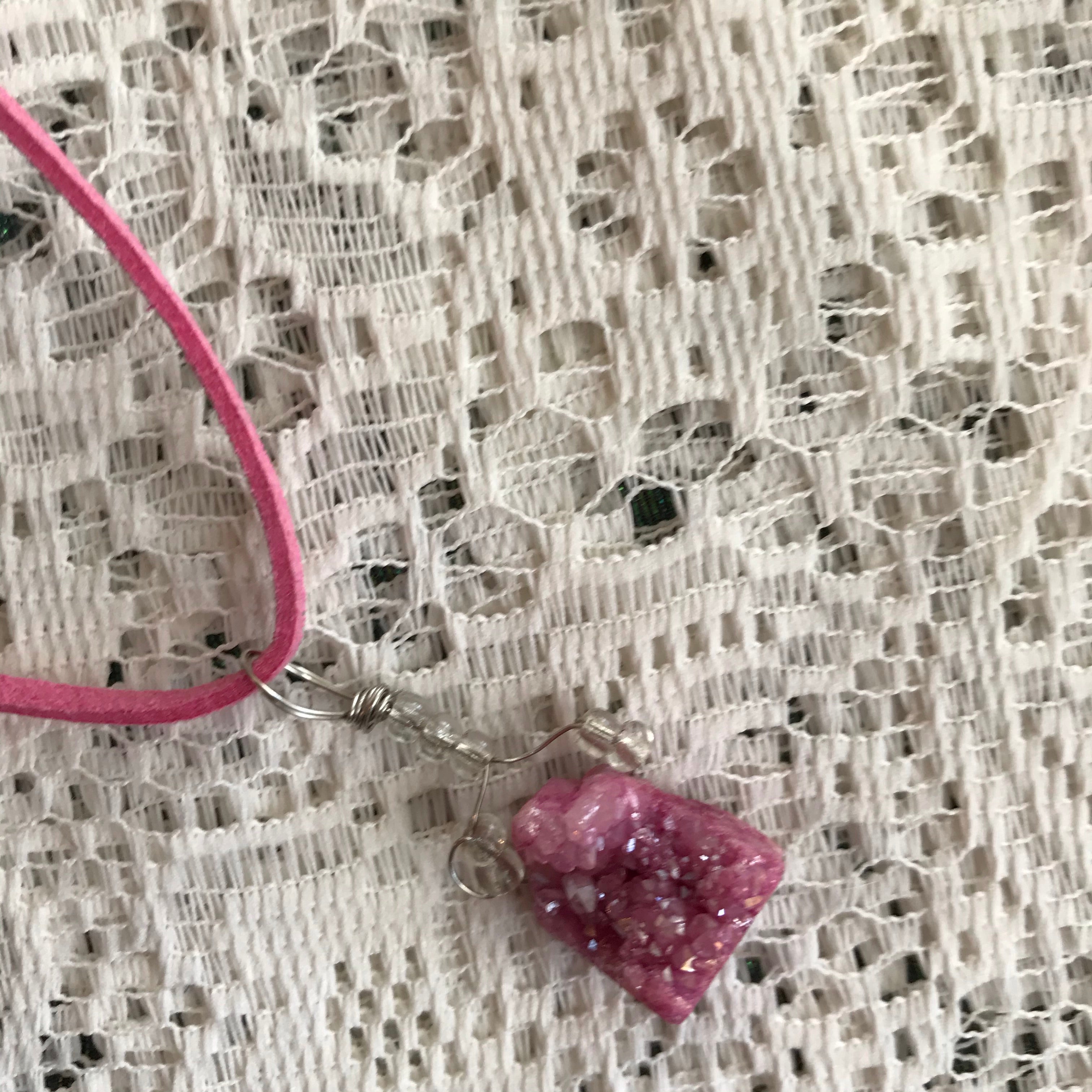 Pink Crystal Necklace