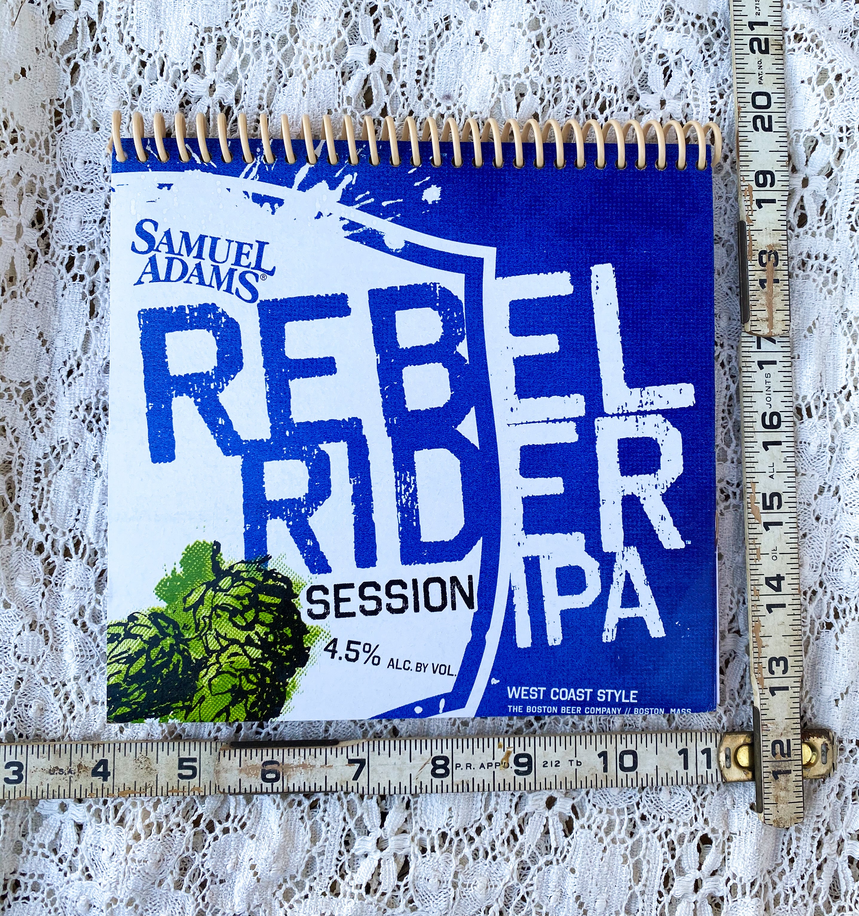 Samuel Adams Rebel Rider Recycled Beer Carton Notebook