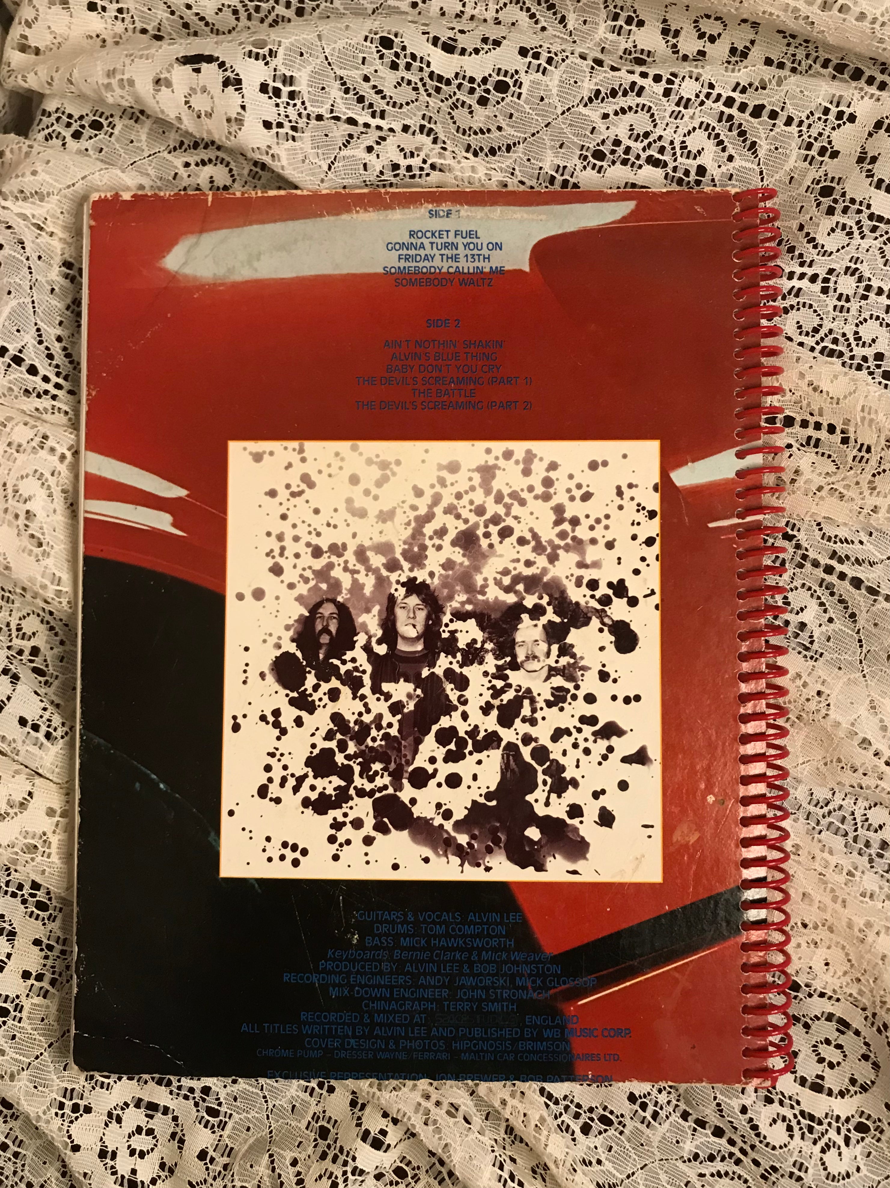 Alvin Lee and Ten Years Later Album Cover Notebook