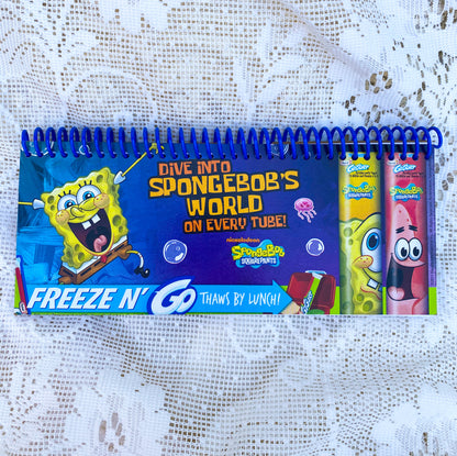 SpongeBob SquarePants GoGurt Upcycled Spiral Notebook