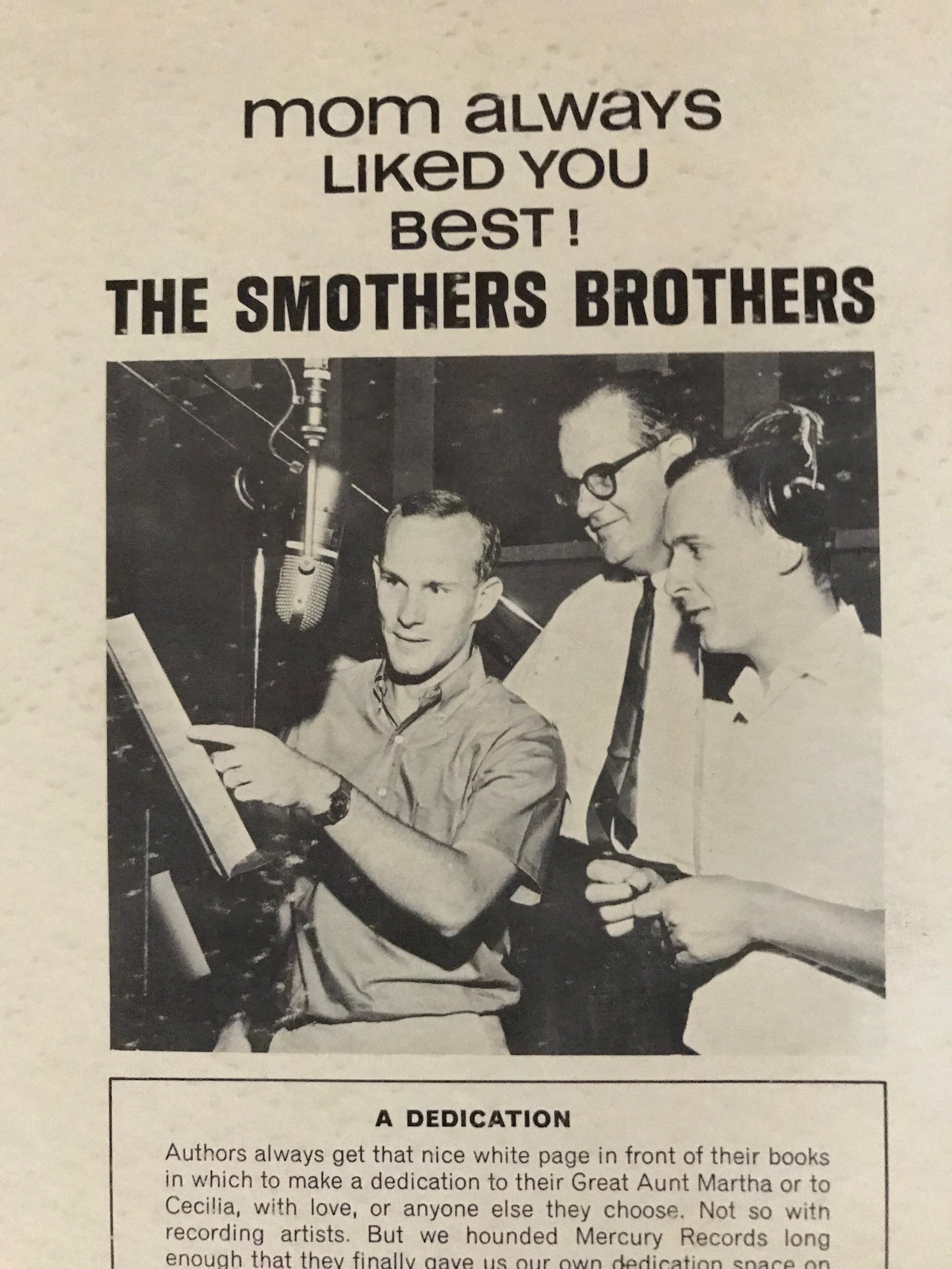 Smothers Brothers Mom Always Liked You Best Album Cover Notebook