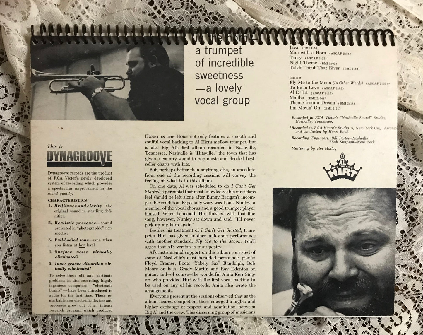 Al Hirt Honey In The Horn Album Cover Notebook