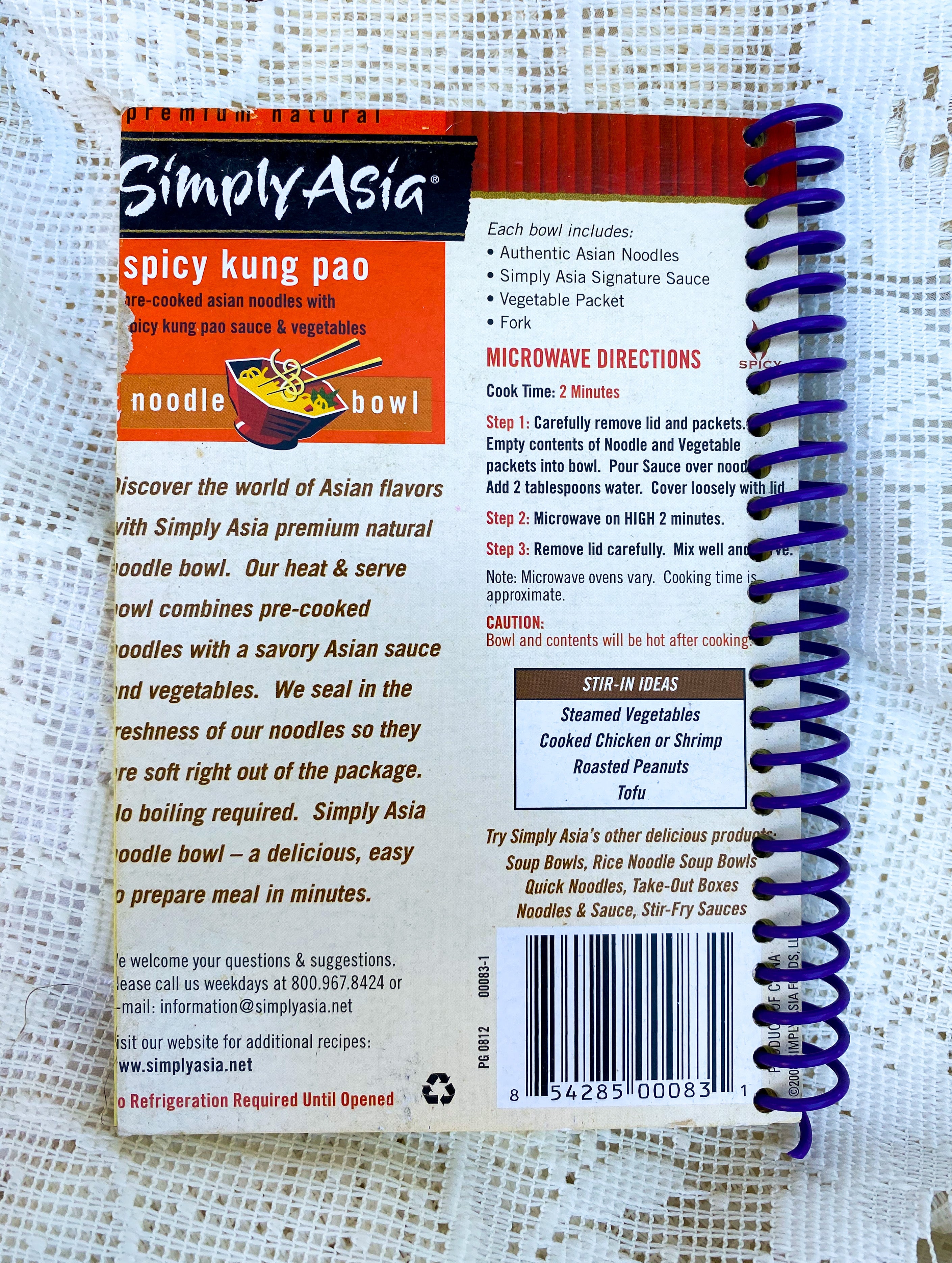 Simply Asia Noodle Bowl Upcycled Spiral Notebook