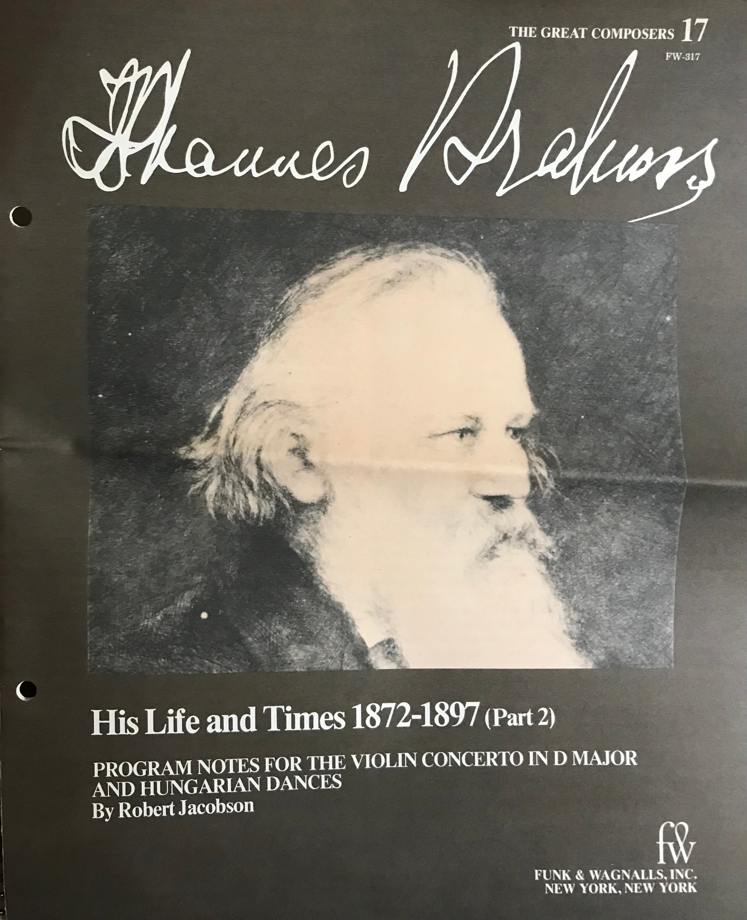 Johannes Brahms Album Cover Notebook