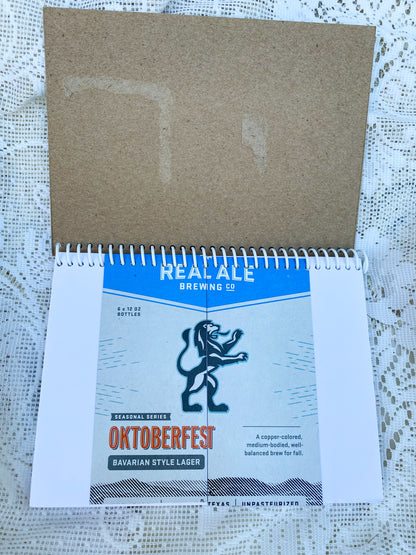 Real Ale Brewing Co. Oktoberfest Recycled Beer Carton Notebook