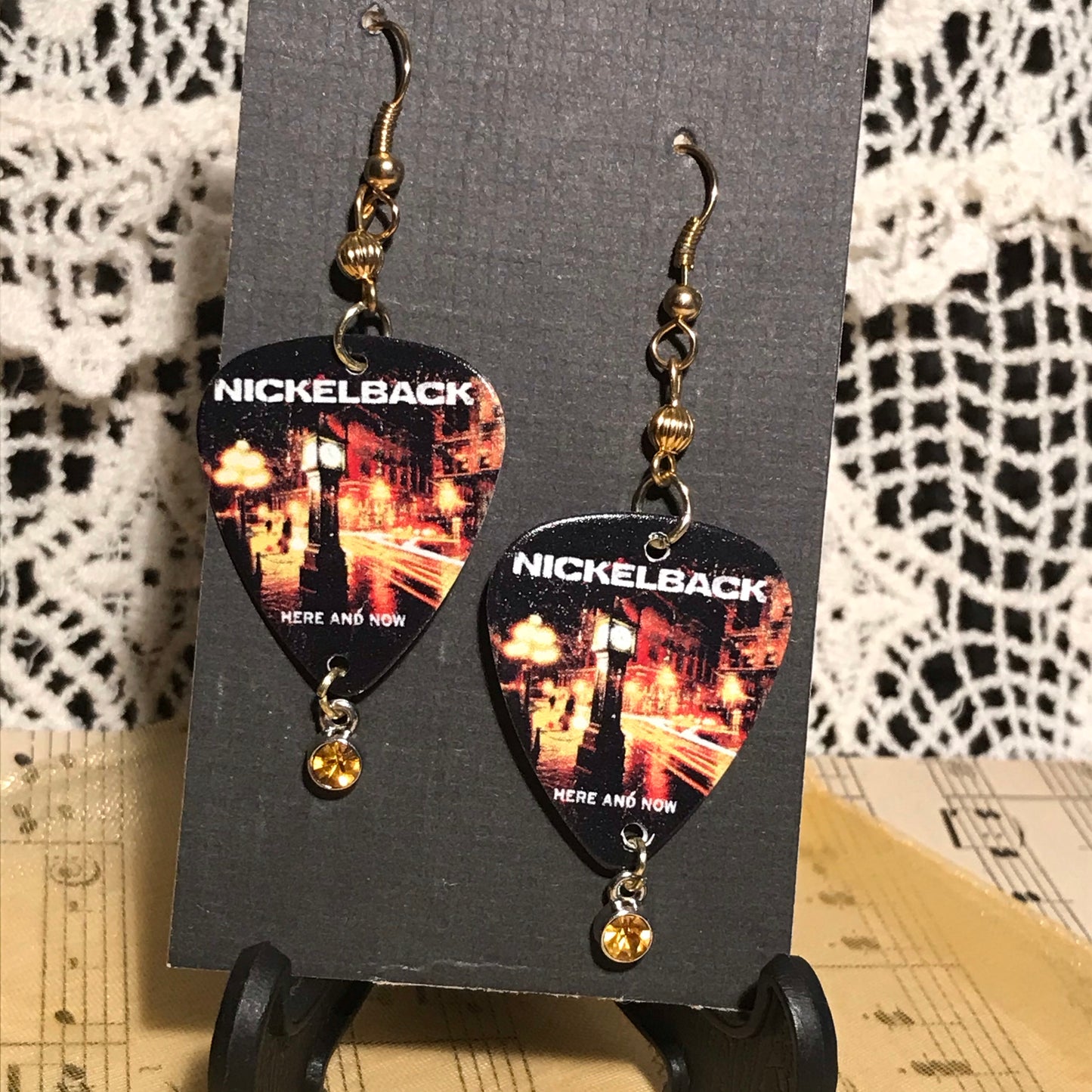 Guitar Pick Earrings - Nickelback
