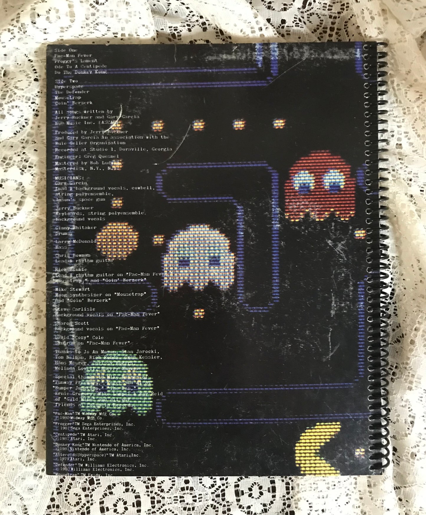 Pac-Man Recycled Album Cover Notebook