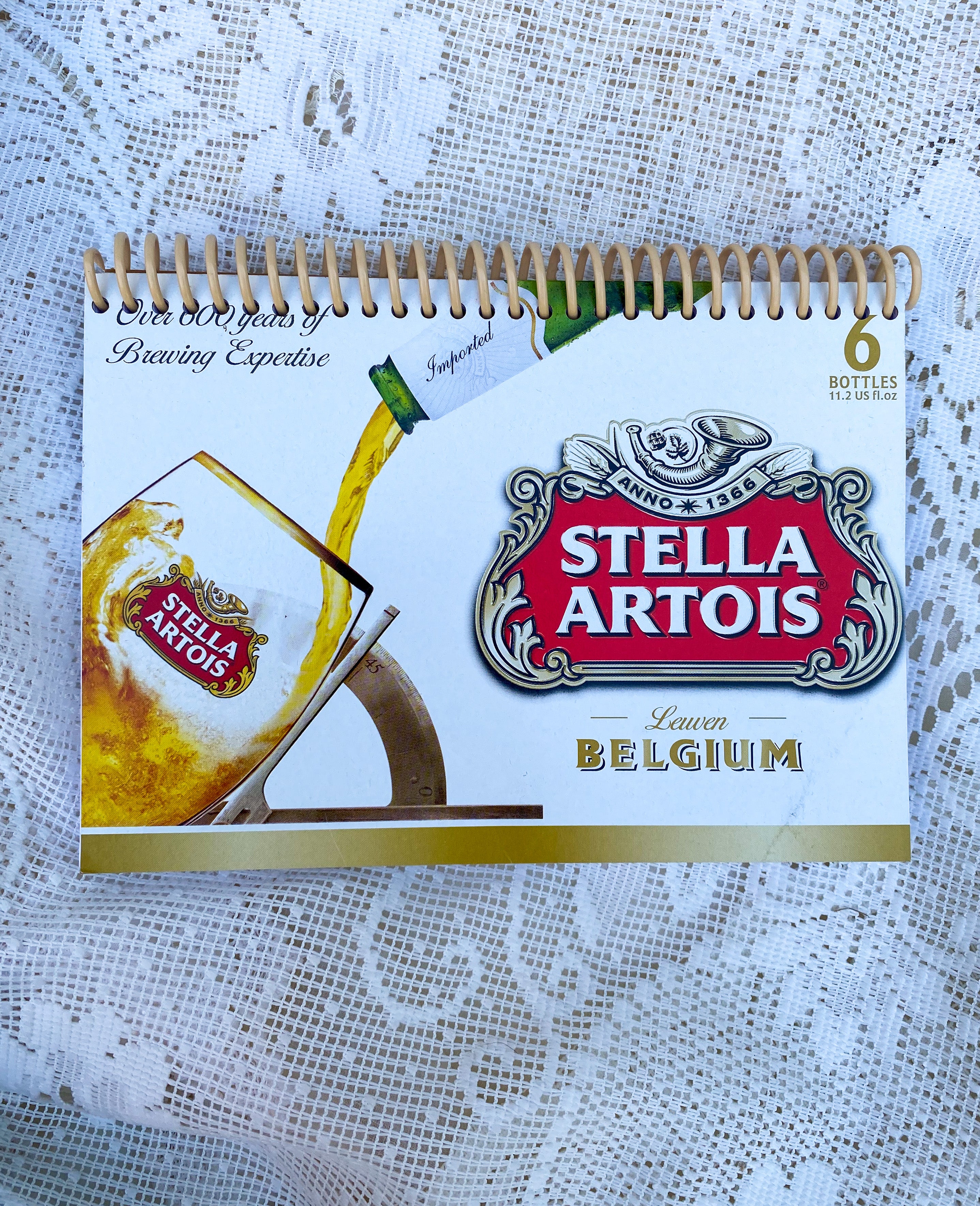 Stella Artois Recycled Beer Carton Notebook