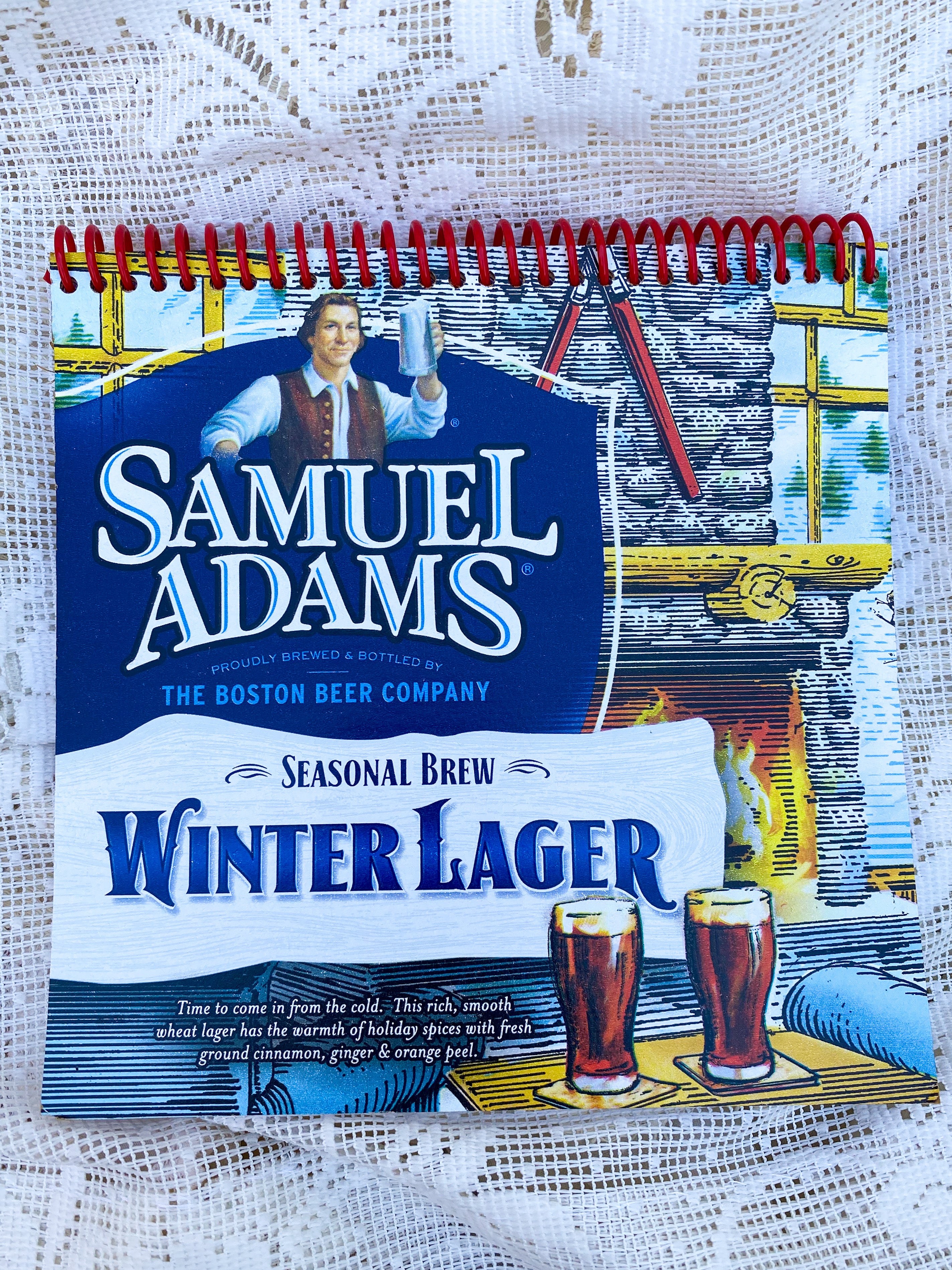 Samuel Adams Winter Lager Recycled Beer Carton Notebook