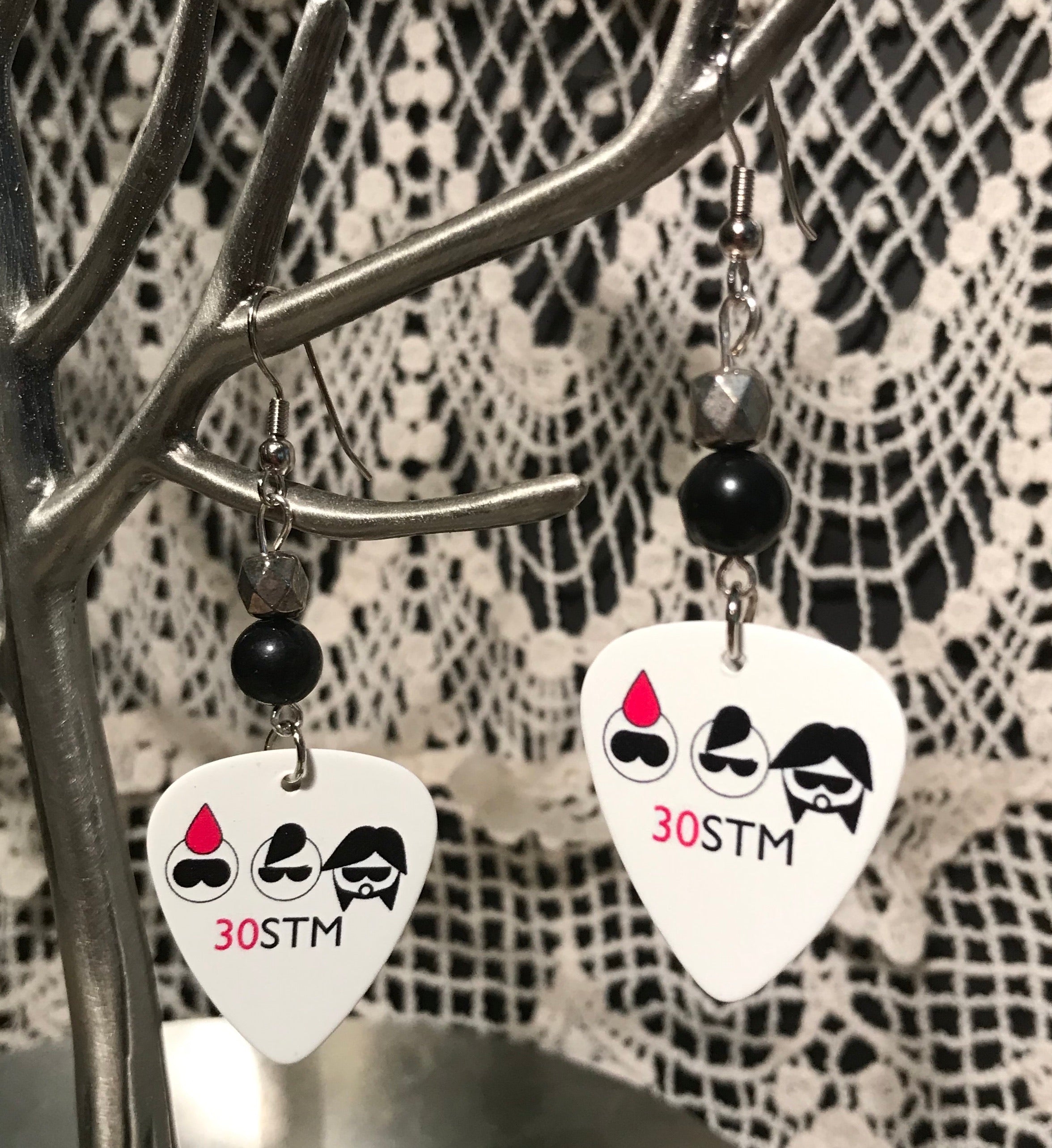 Guitar Pick Earrings - 30 Seconds to Mars