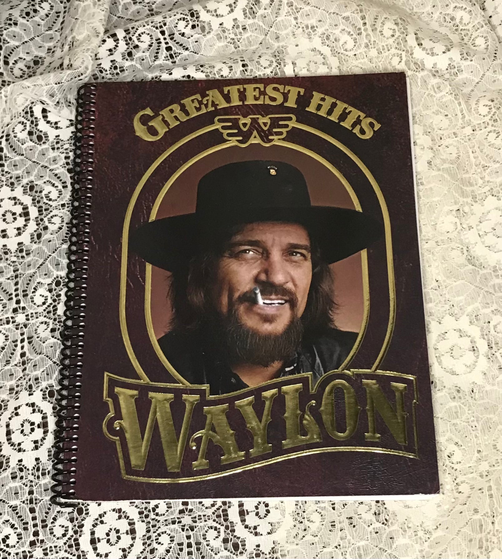 Waylon Jennings Greatest Hits Album Cover Notebook