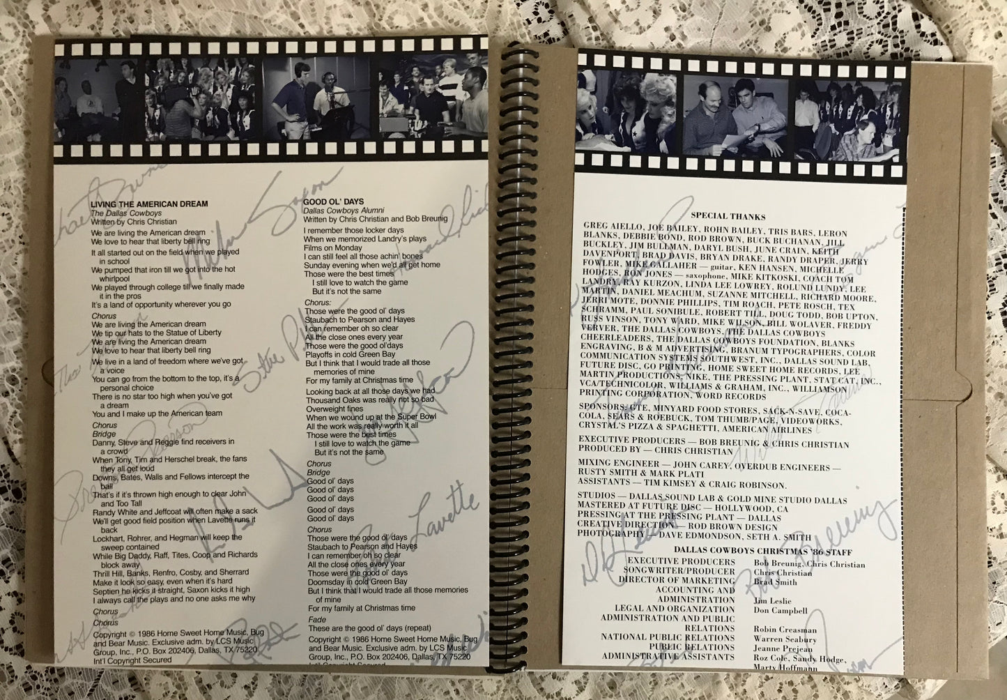 Dallas Cowboys Album Cover Notebook