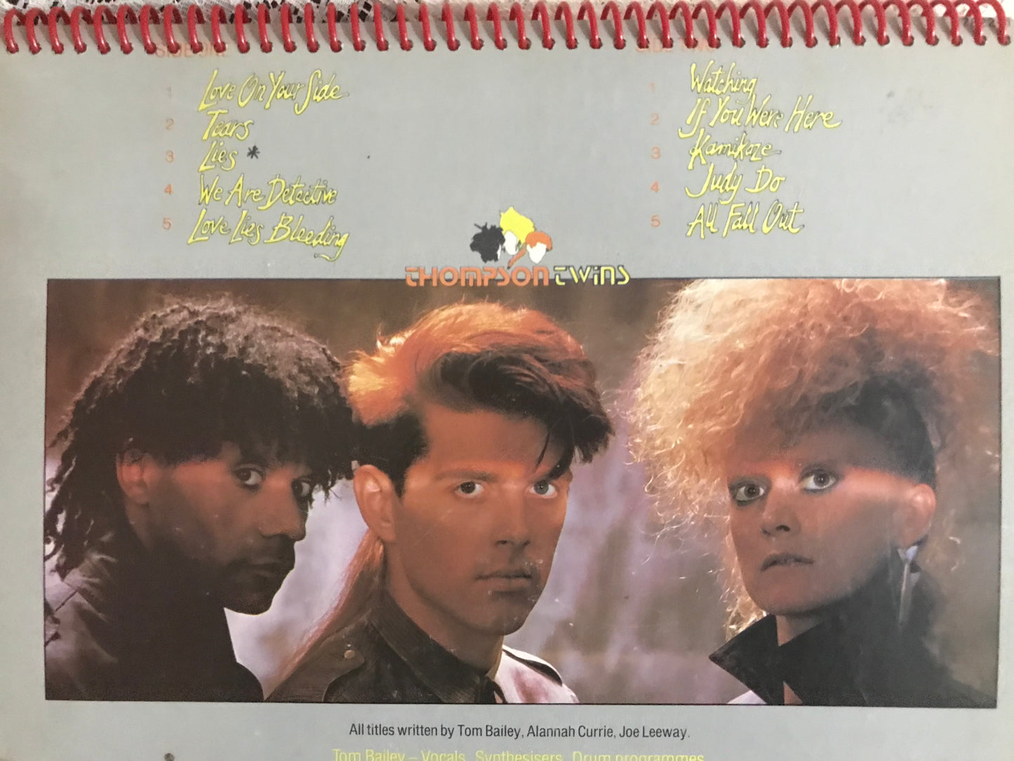 Thompson Twins  Sidekicks Album Cover Notebook