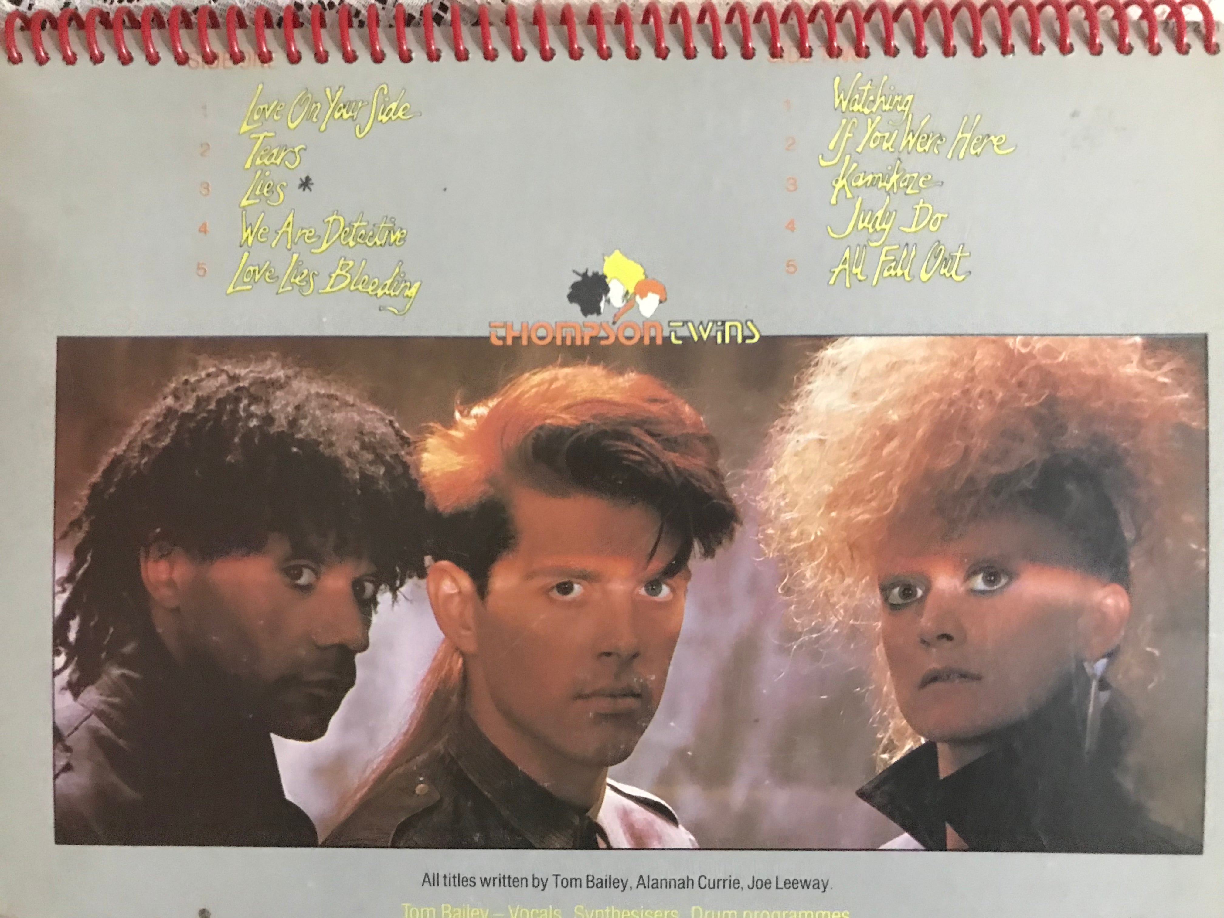 Thompson Twins  Sidekicks Album Cover Notebook