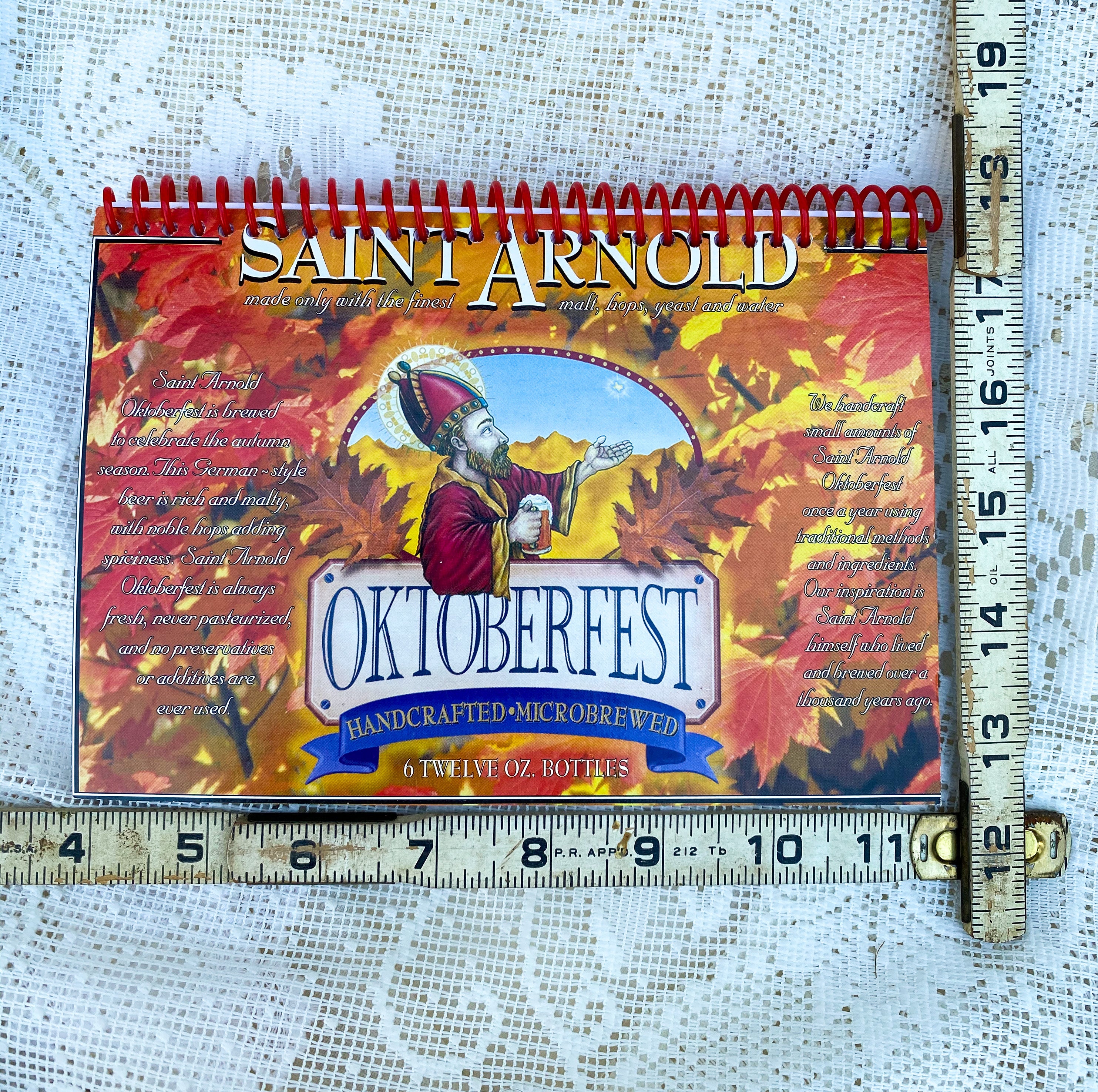 Saint Arnold Oktoberfest Recycled Beer Carton Notebook