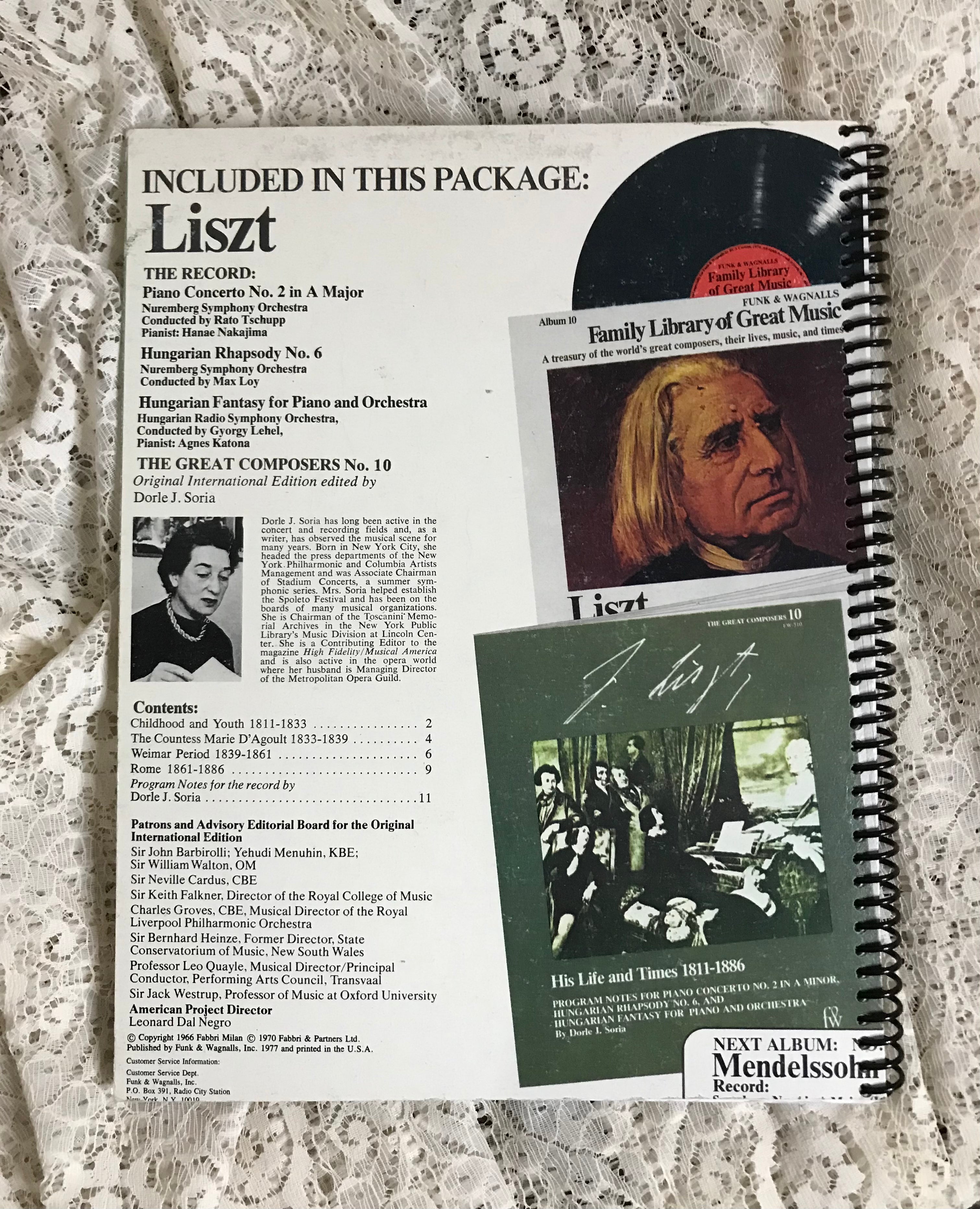 Franz Liszt Album Cover Notebook