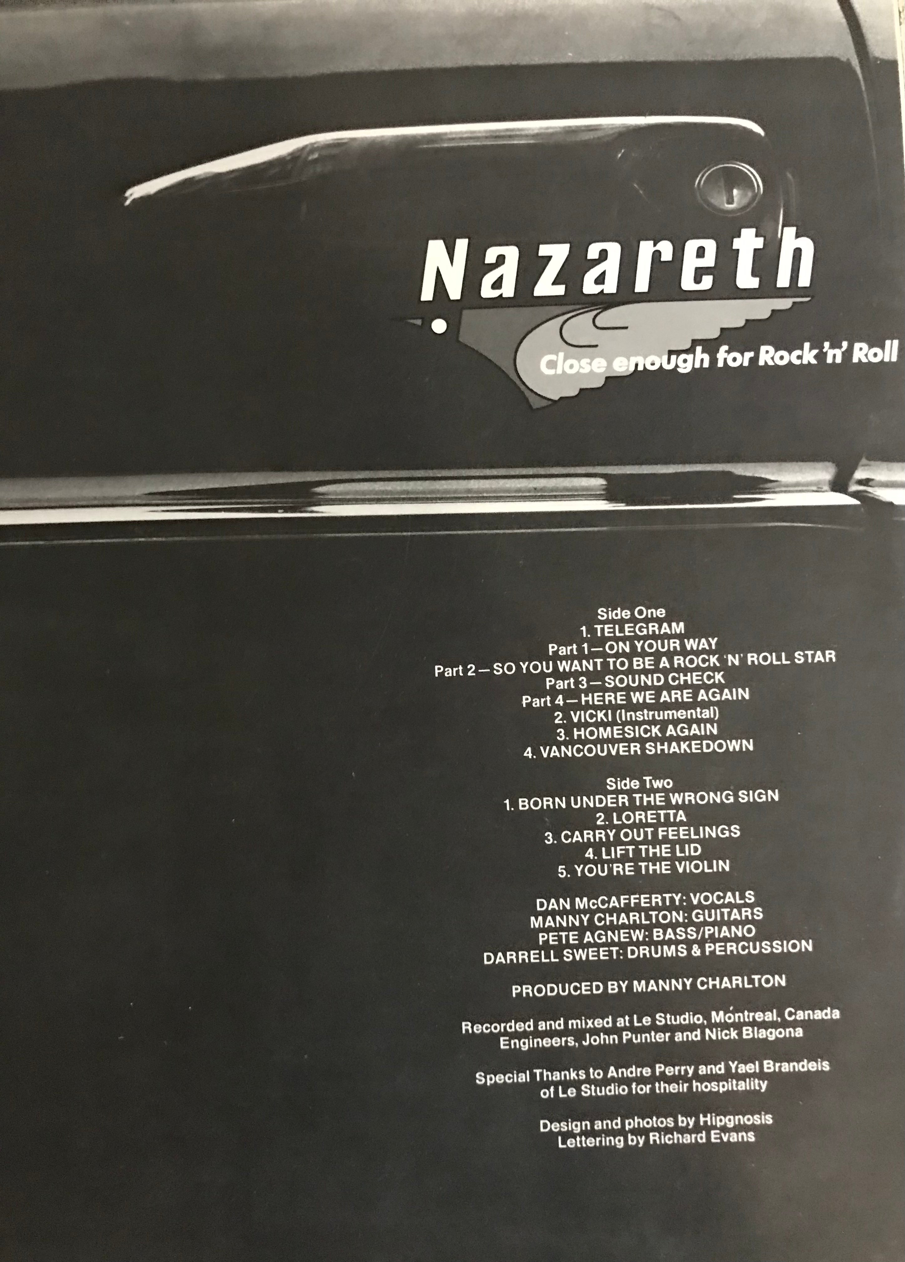 Nazareth Close Enough For Rock N Roll Album Cover Notebook