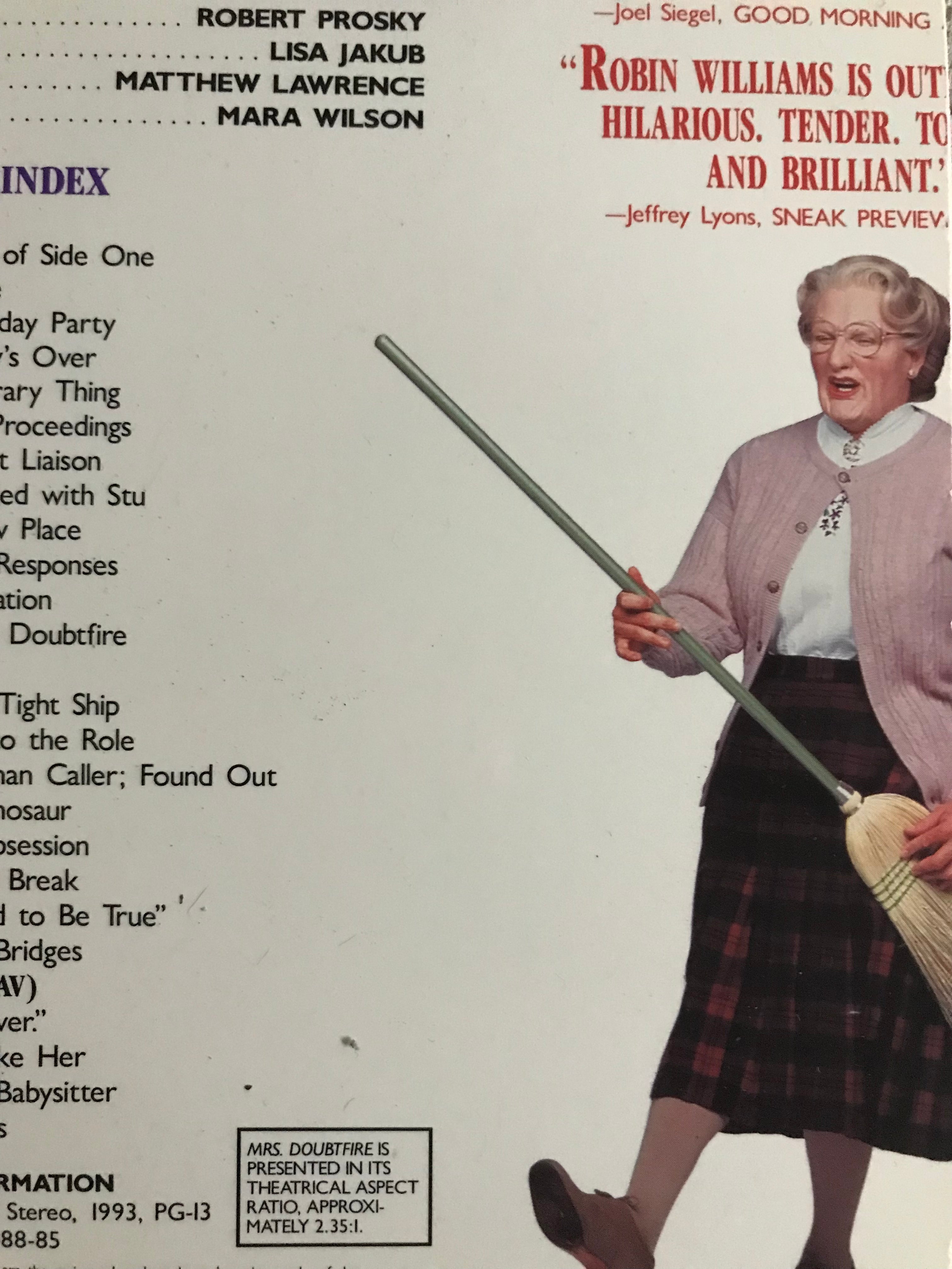 Mrs. Doubtfire Album Cover Notebook