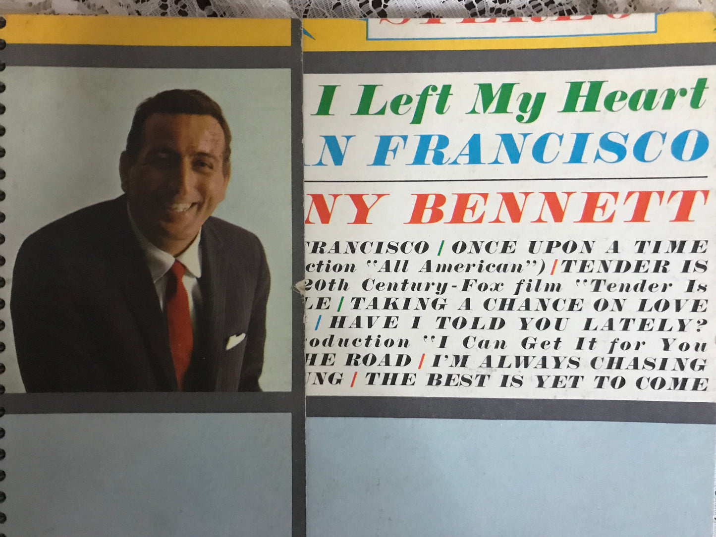 Tony Bennett I Left My Heart In San Francisco Album Cover Notebook