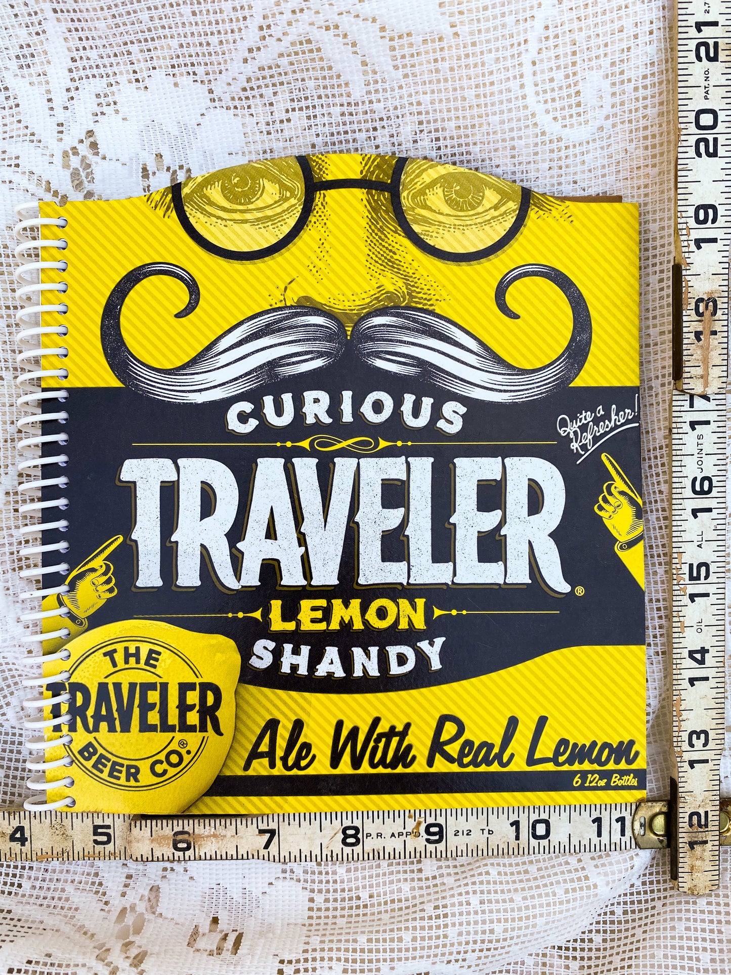 Curious Traveler Recycled Beer Carton Notebook