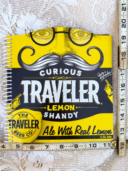 Curious Traveler Recycled Beer Carton Notebook