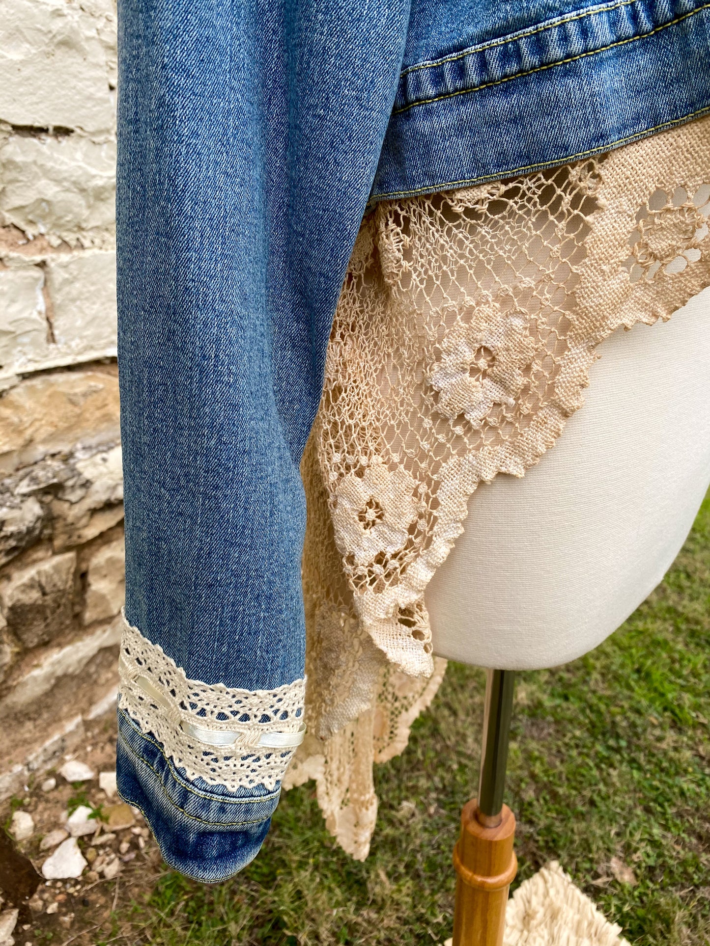 Western Denim with Long Vintage Skirt -XXL