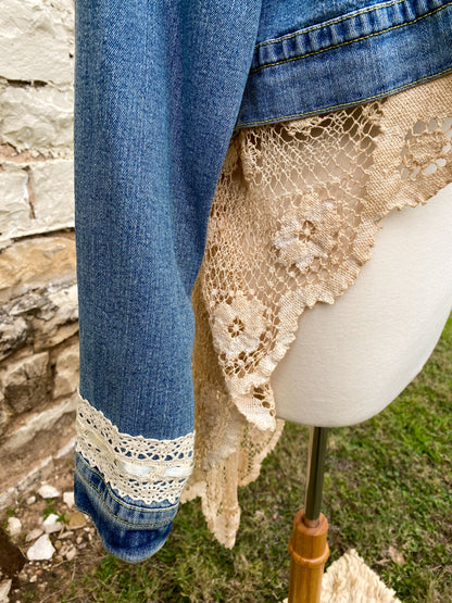 Western Denim with Long Vintage Skirt -XXL