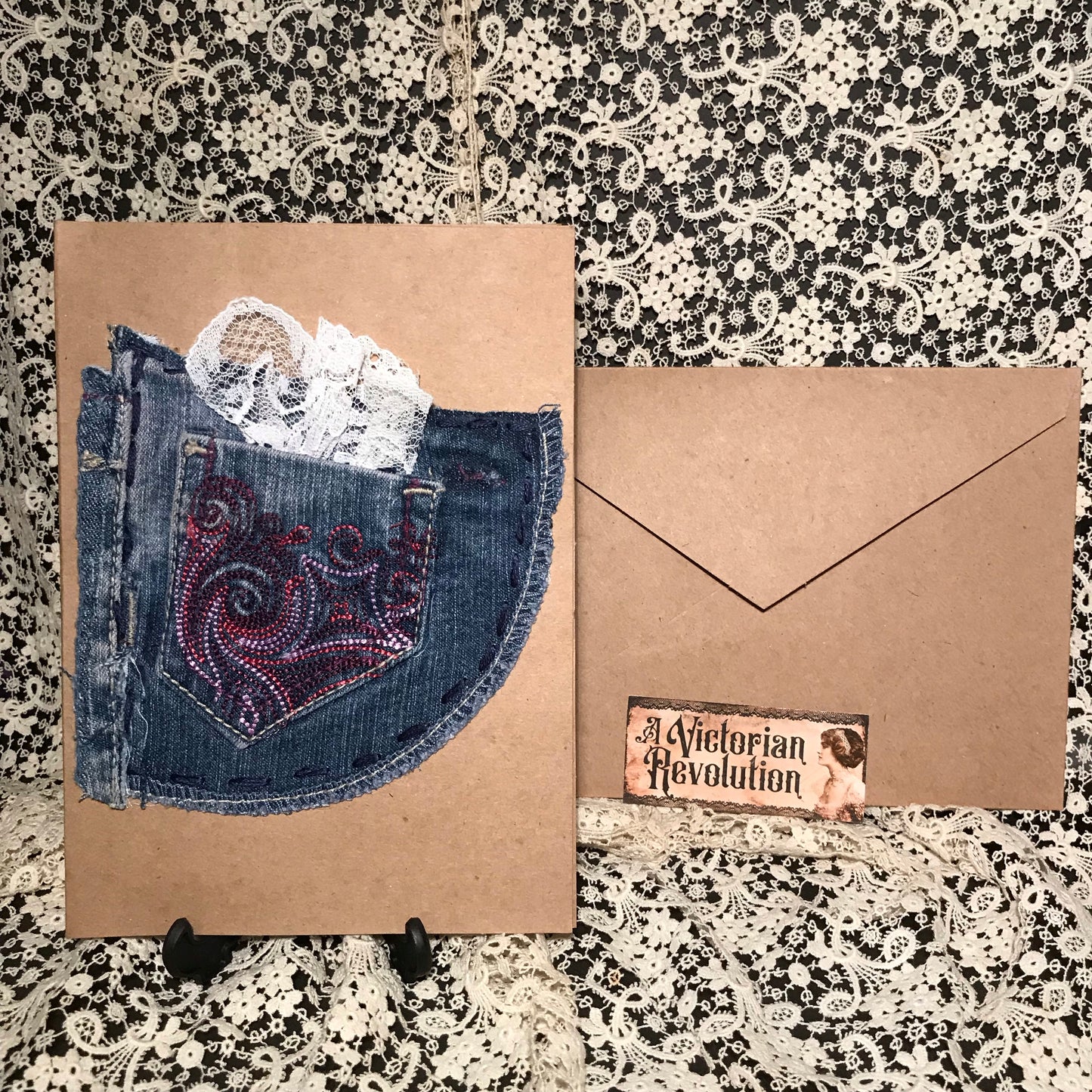 Greeting Card Denim Pocket