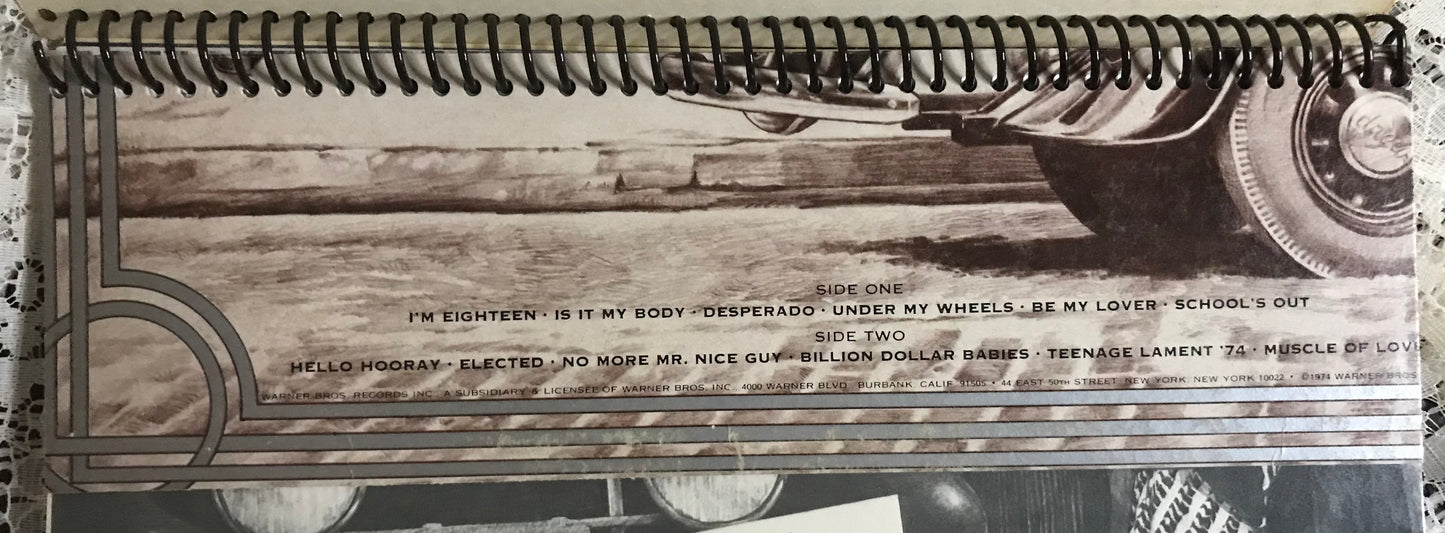 Alice Cooper's Greatest Hits Album Cover Notebook