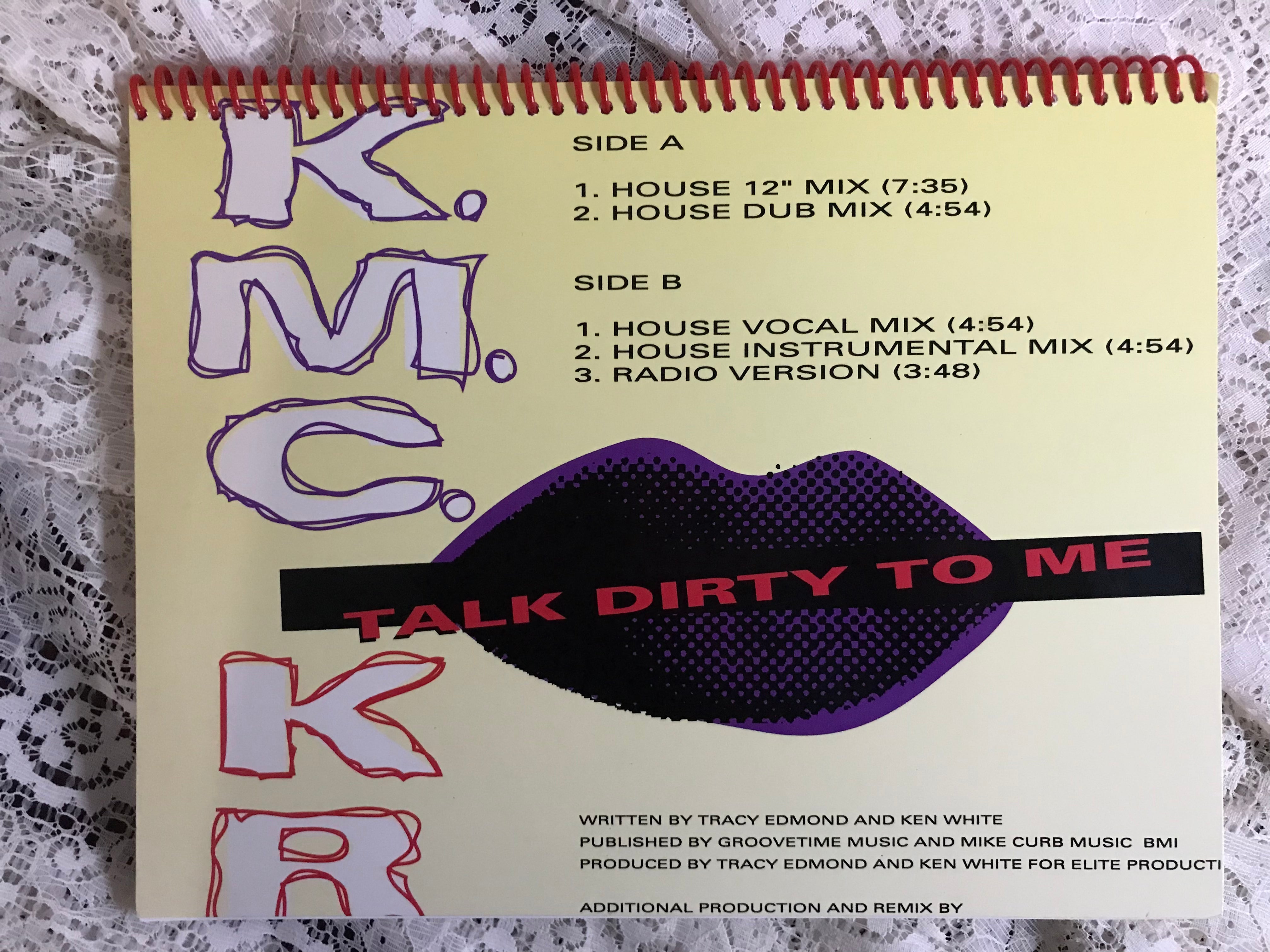 KMC KRC Talk Dirty to Me Album Cover Notebook