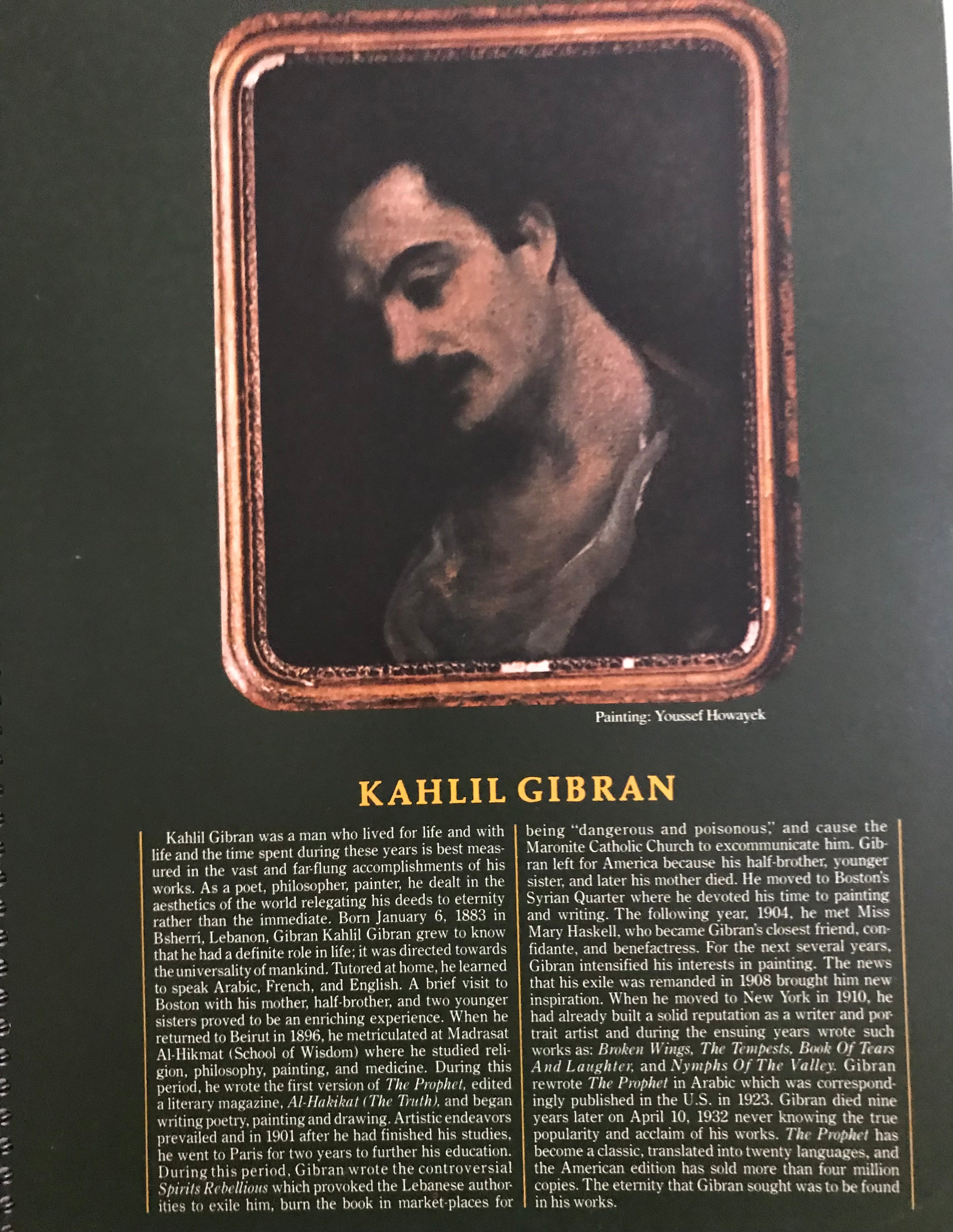 The Prophet Khalil Gilbran Album Cover Notebook