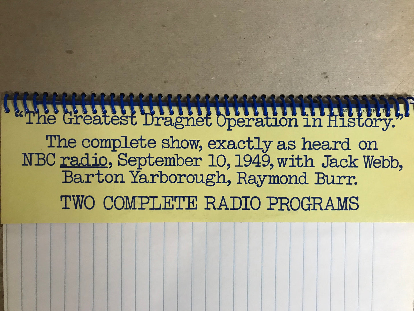 Dragnet Album Cover Notebook