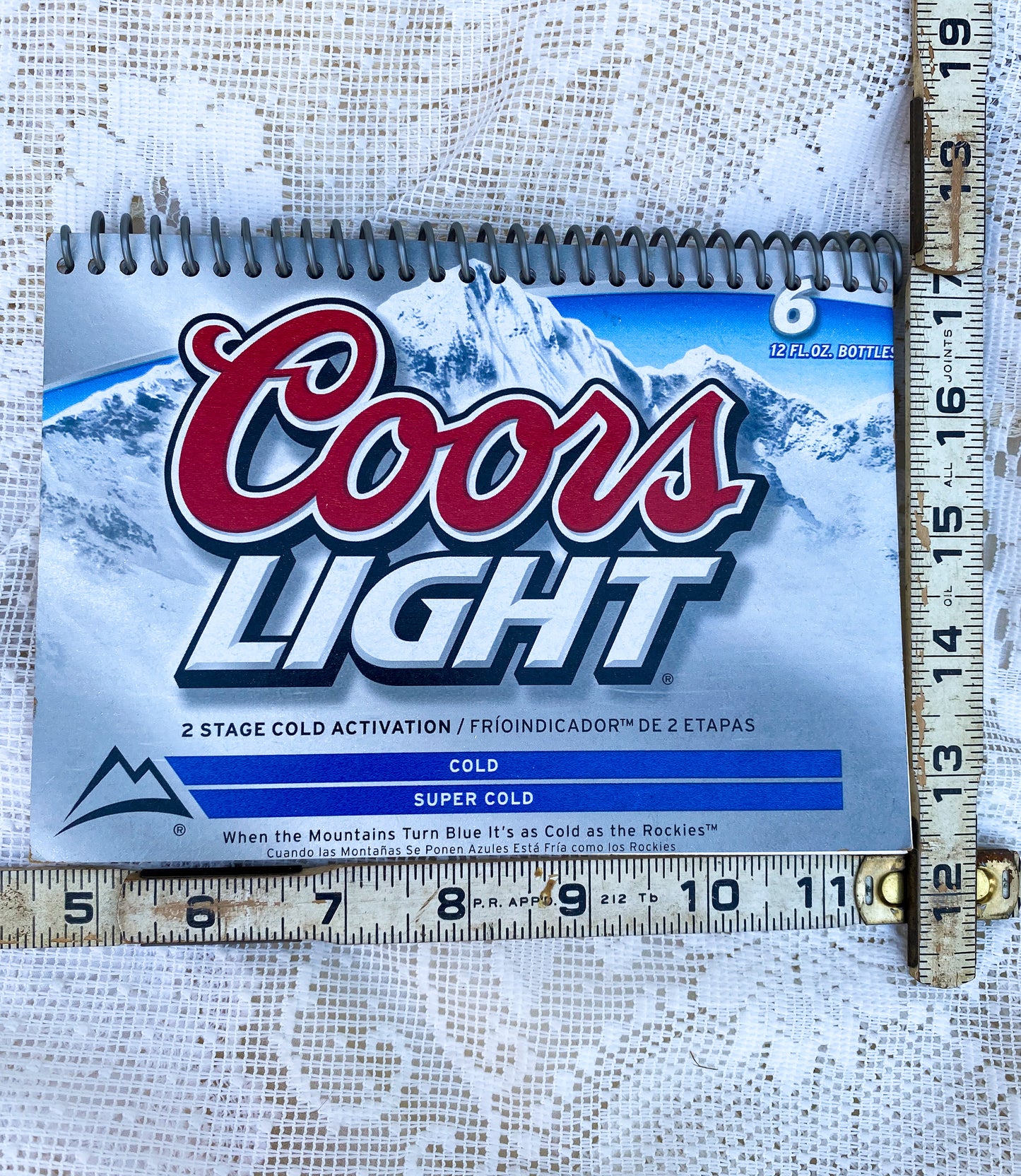 Coors Light Recycled Beer Carton Notebook