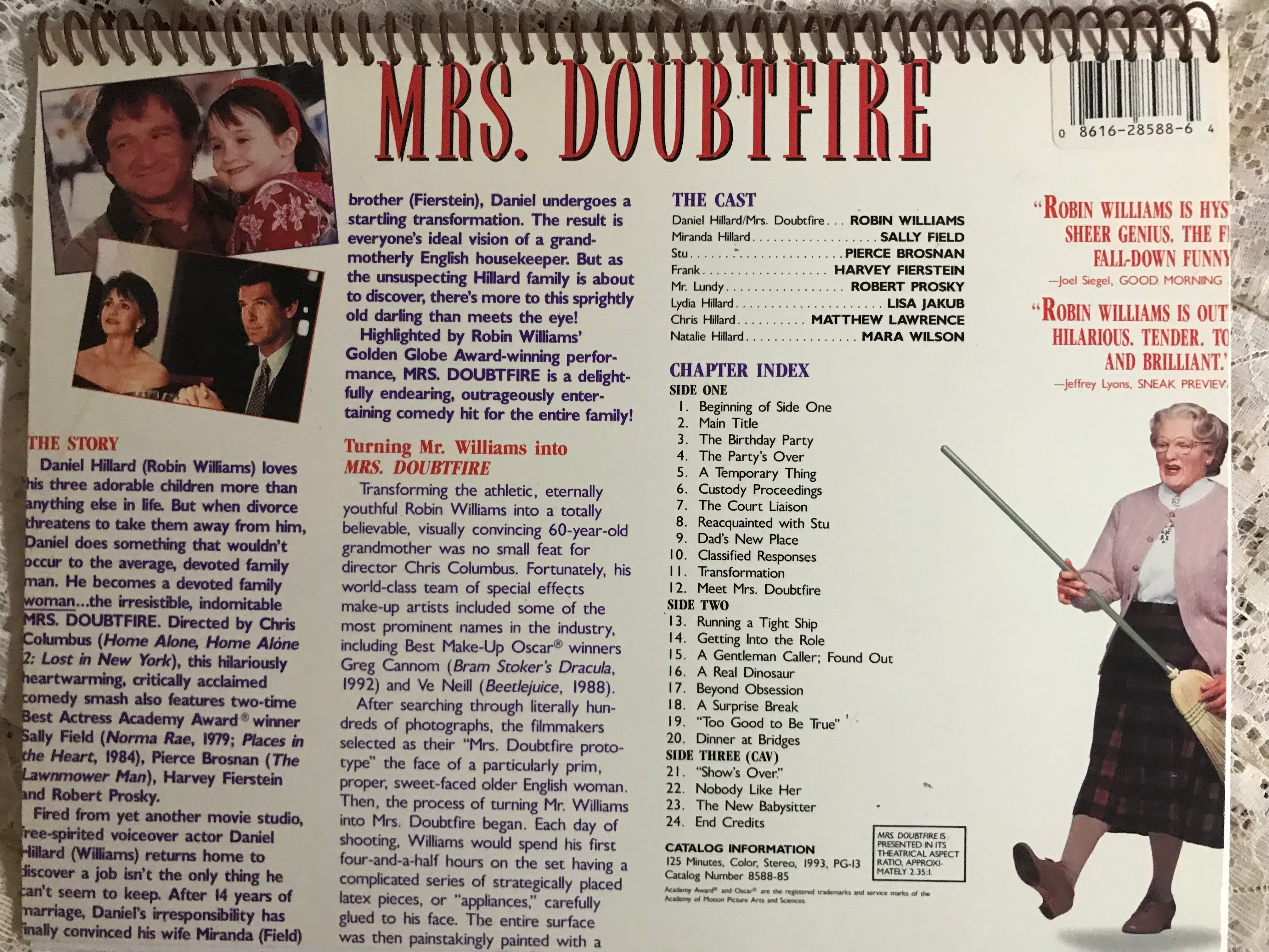 Mrs. Doubtfire Album Cover Notebook