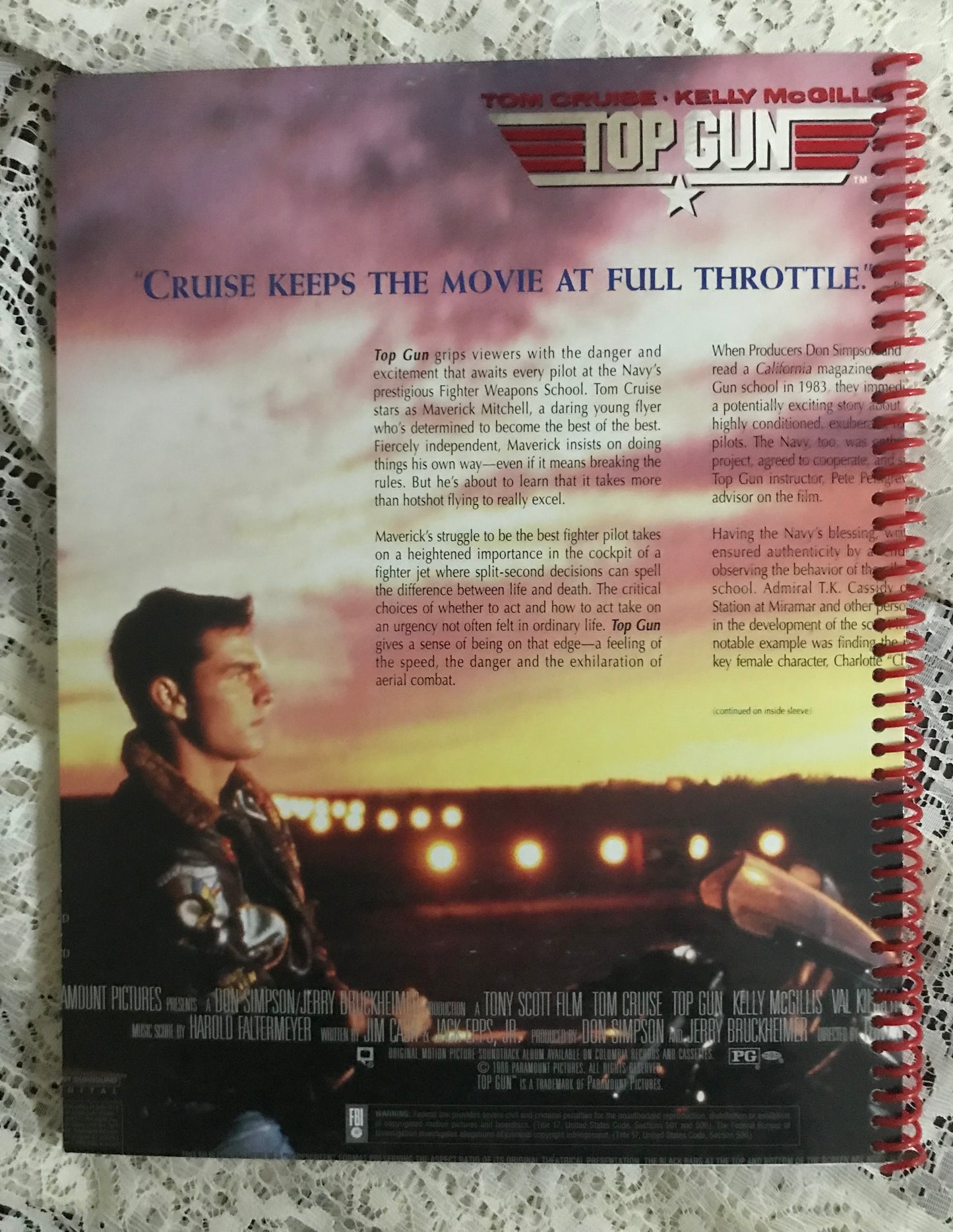Top Gun Album Cover Notebook