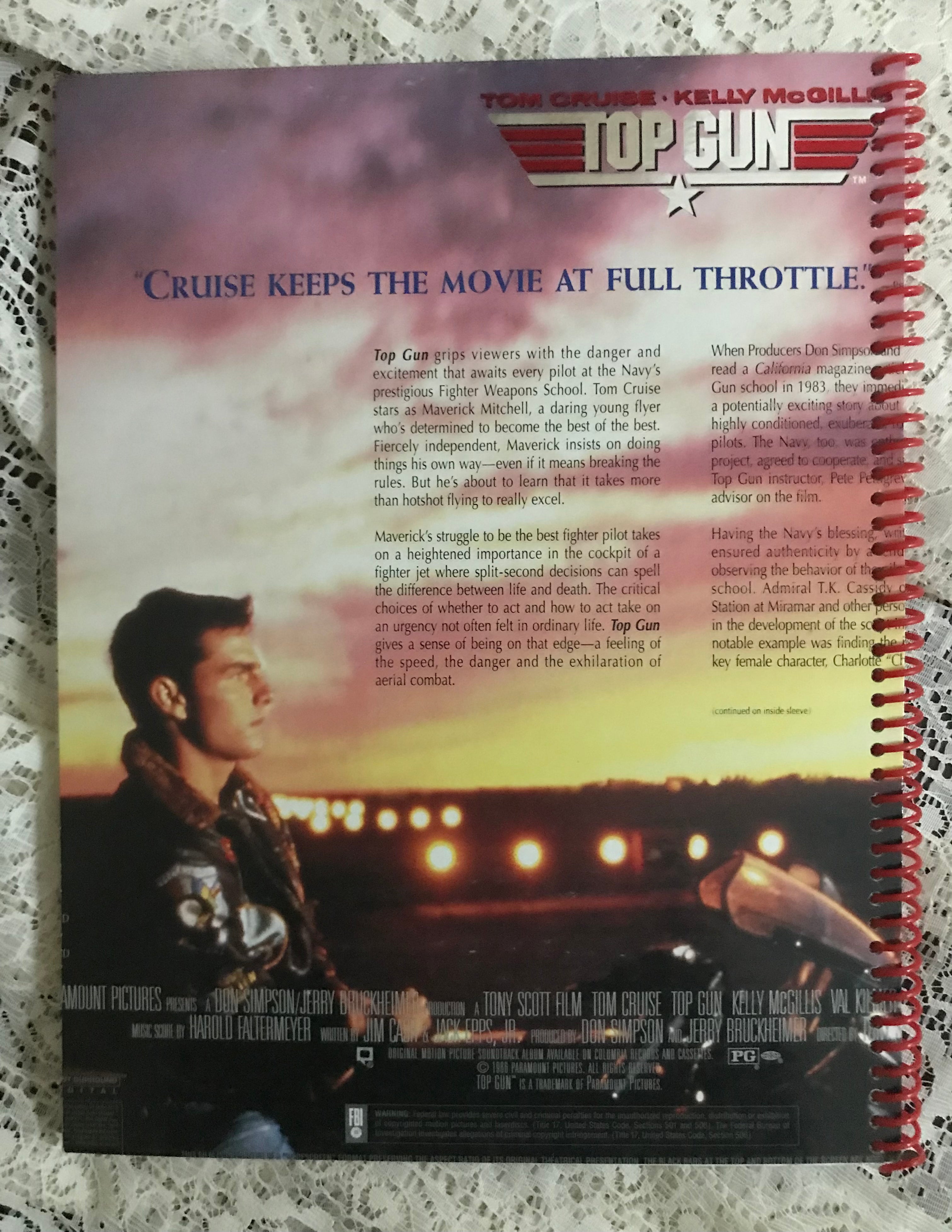 Top Gun Album Cover Notebook