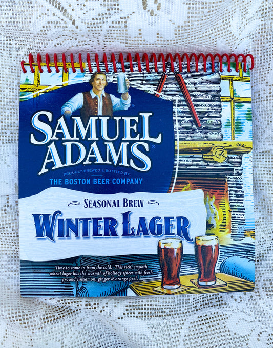 Samuel Adams Winter Lager Recycled Beer Carton Notebook
