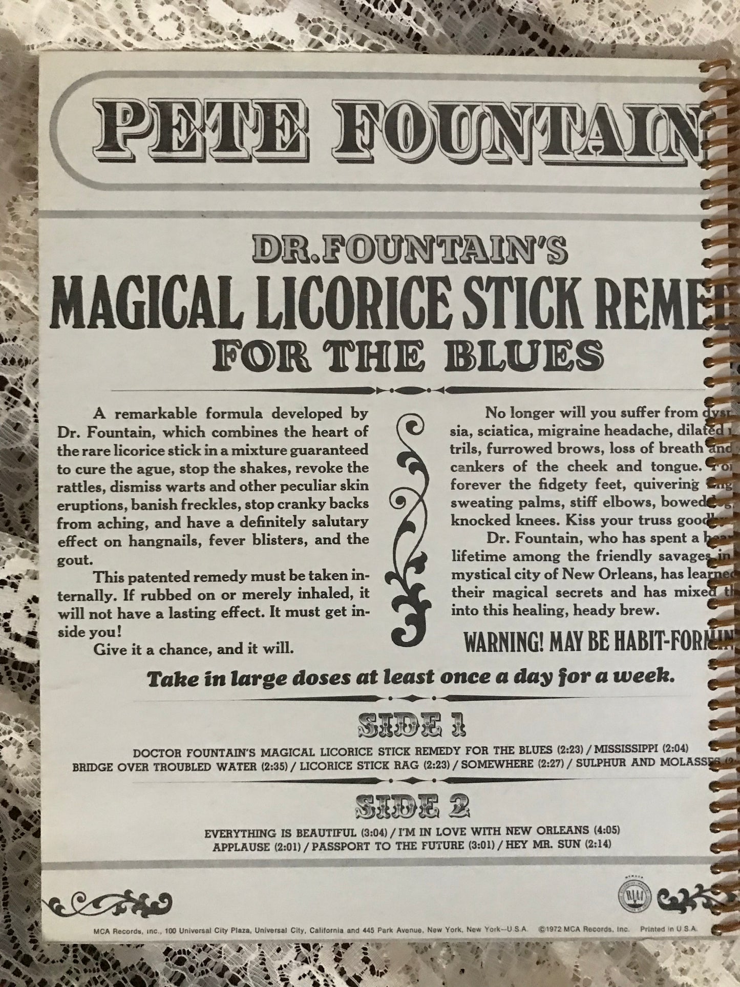 Pete Fountain Album Cover Notebook