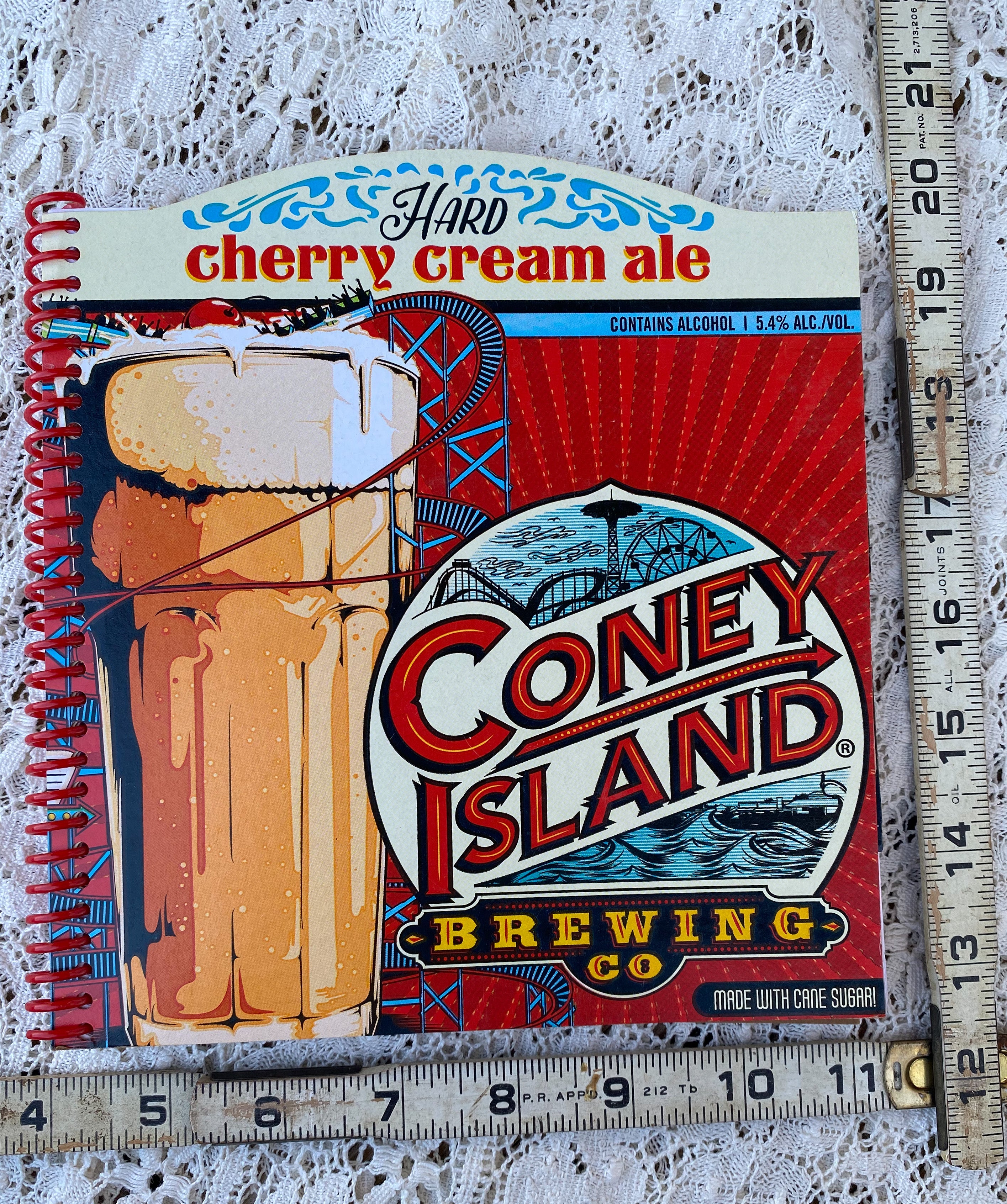 Coney Island Cherry Cream Ale Recycled Beer Carton Notebook