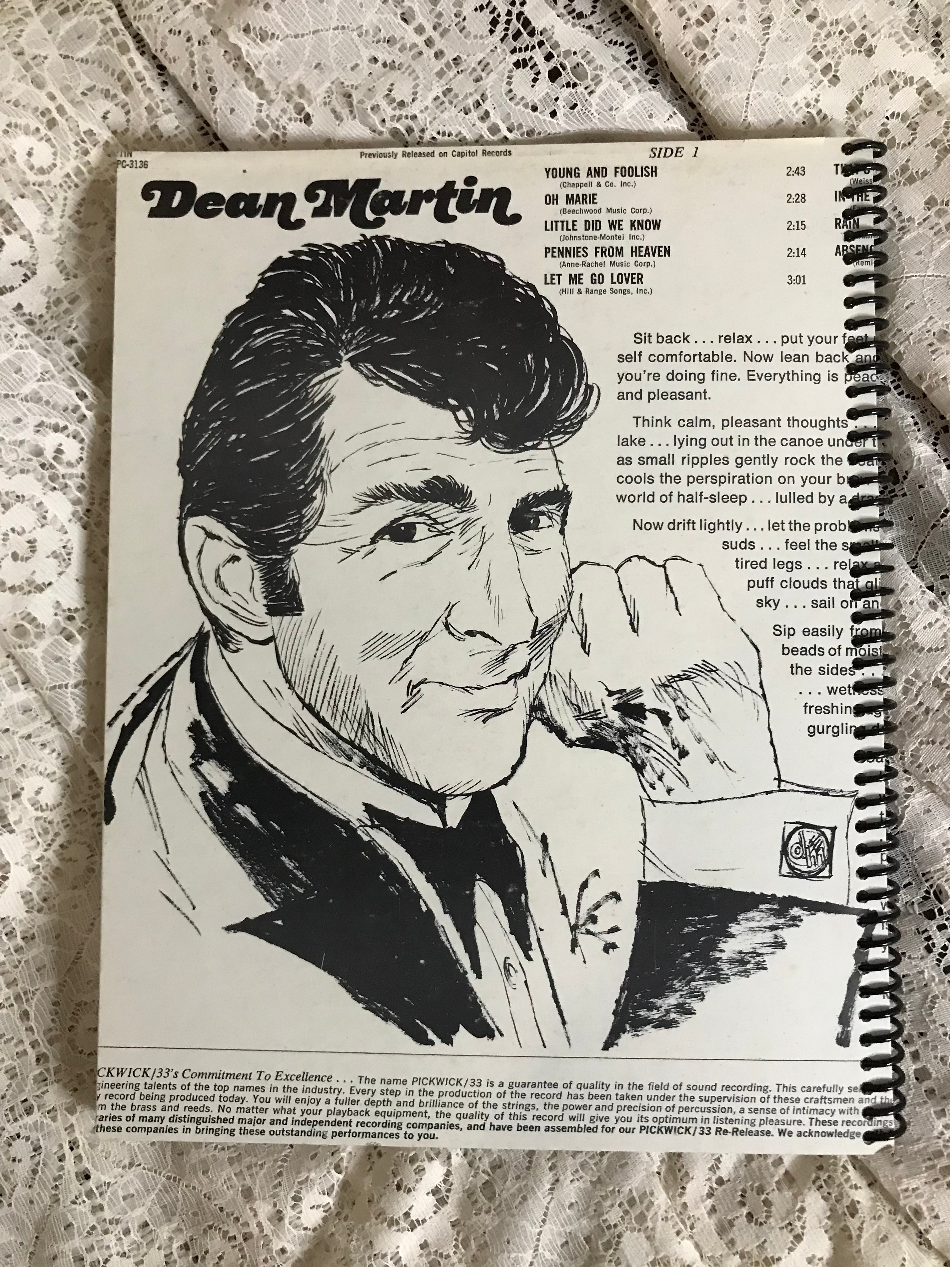 Dean Martin  Young & Foolish Album Cover Notebook