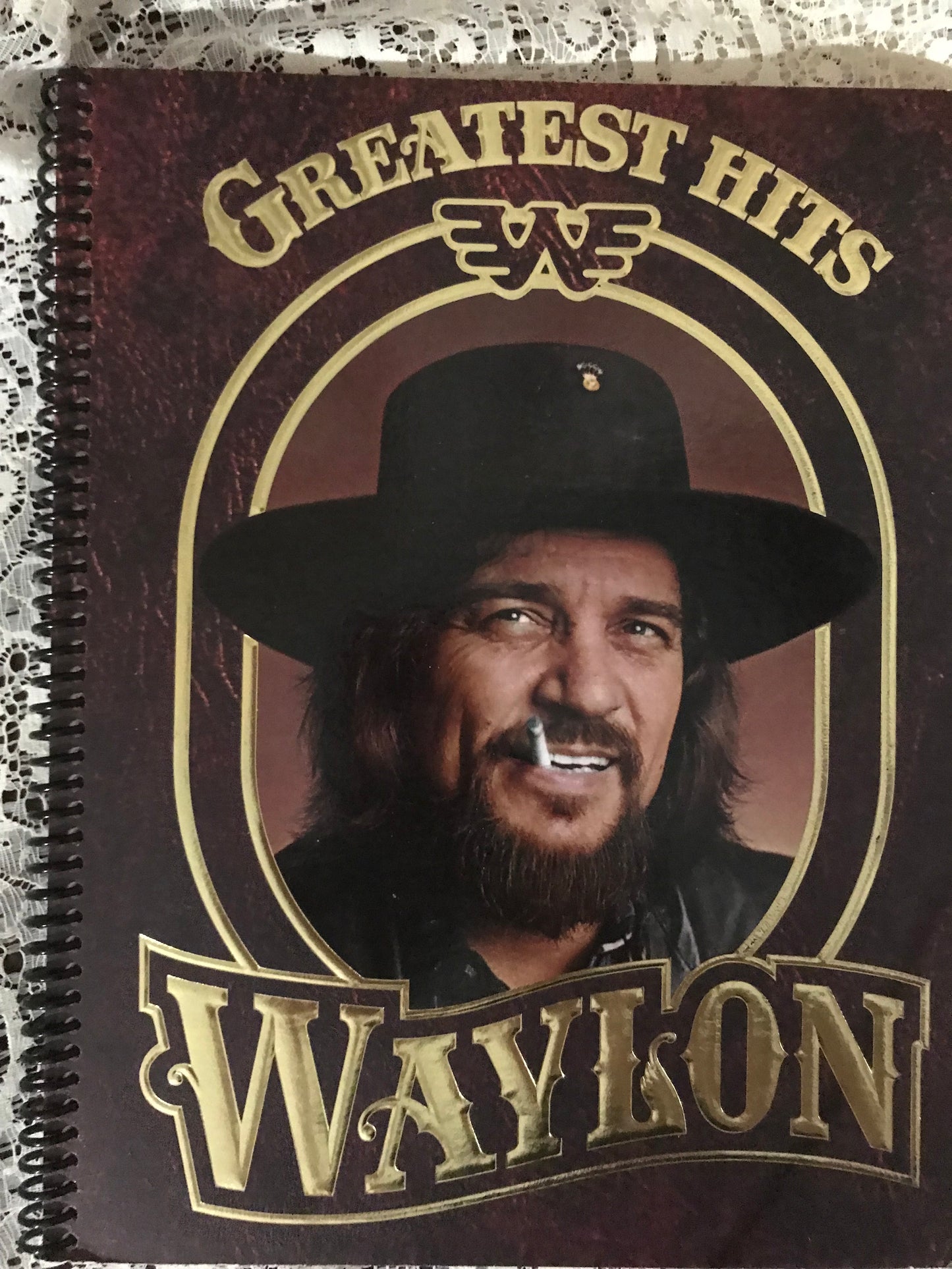 Waylon Jennings Greatest Hits Album Cover Notebook