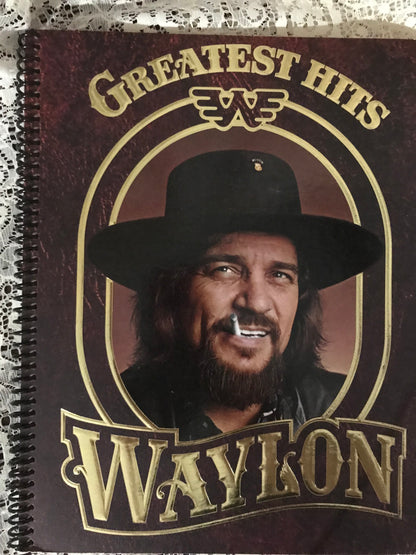 Waylon Jennings Greatest Hits Album Cover Notebook