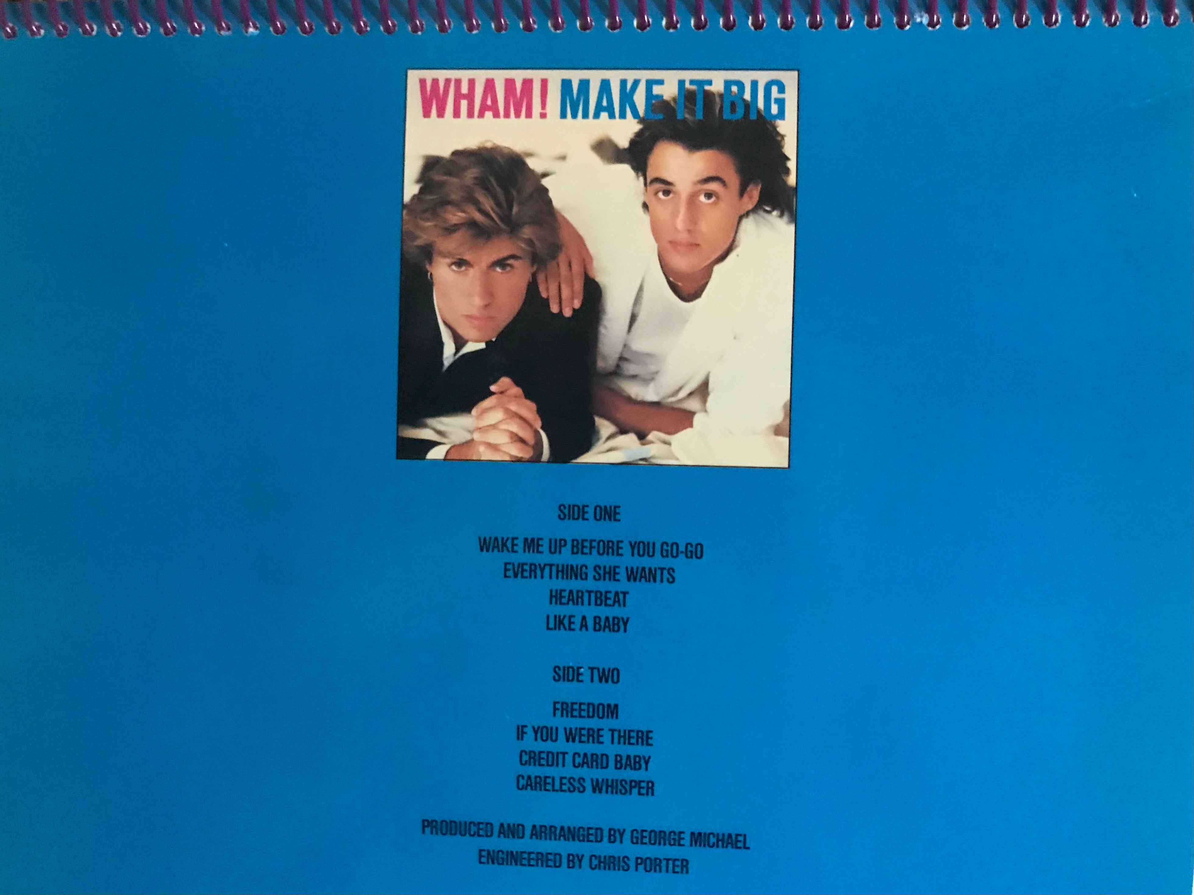 Wham Make It Big Album Cover Notebook