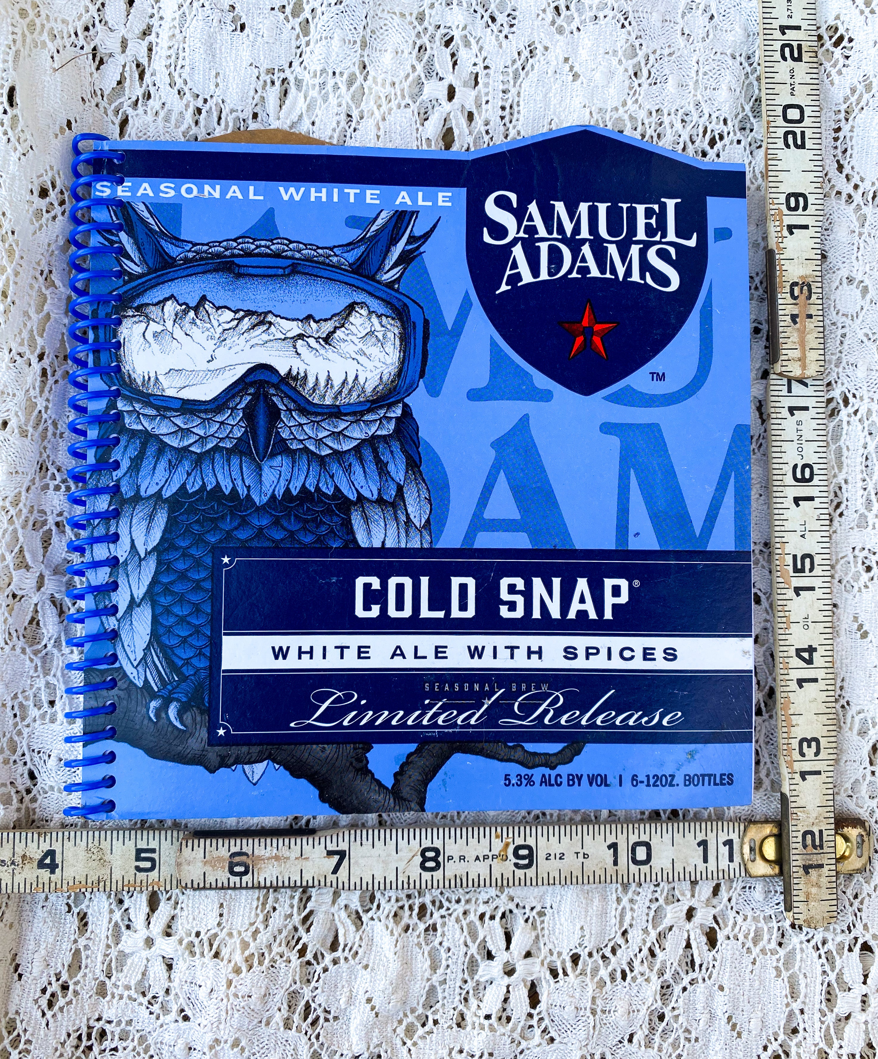 Samuel Adams Cold Snap Recycled Beer Carton Notebook