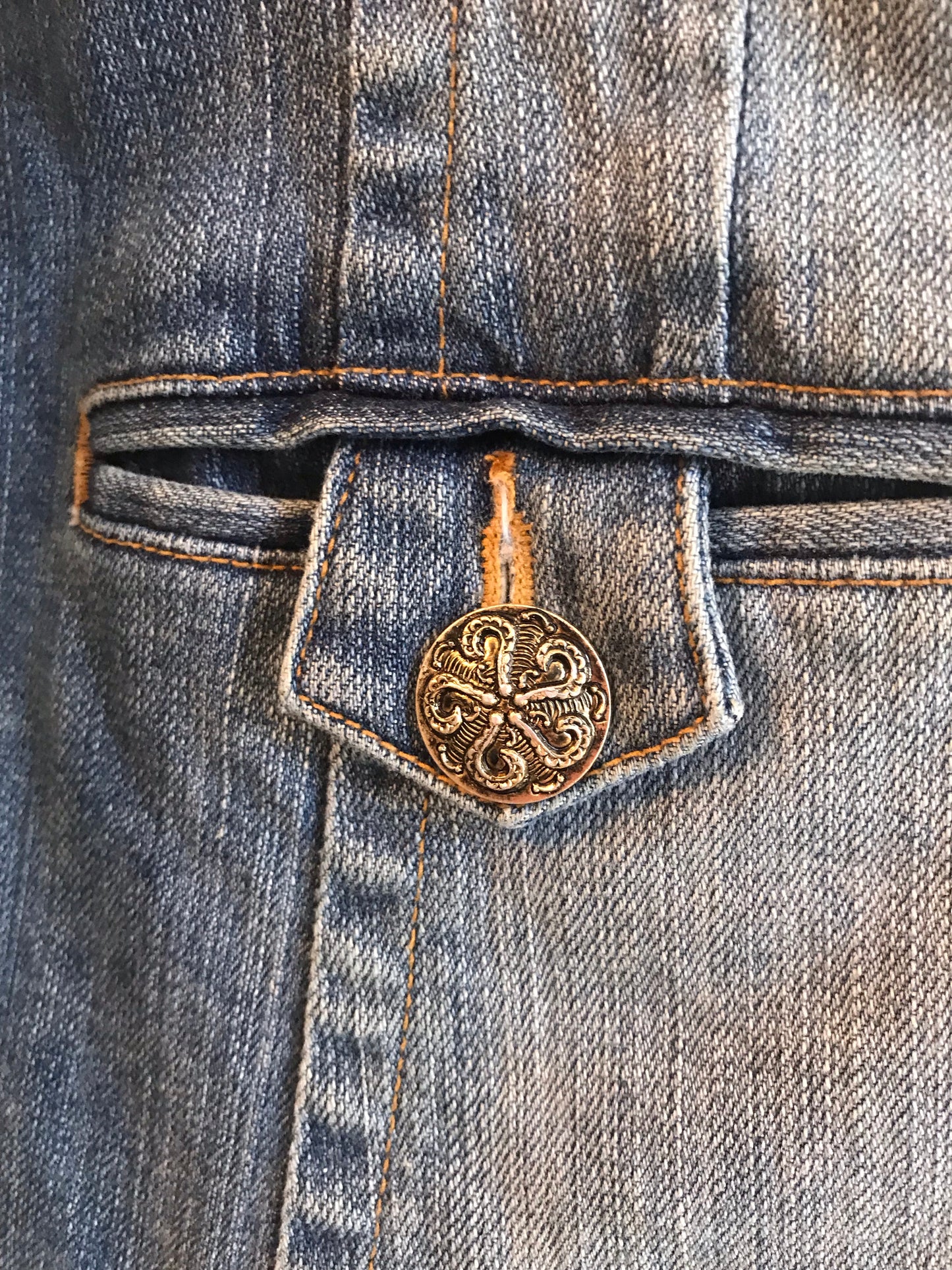 Ladies Denim Western Style Jacket -LARGE