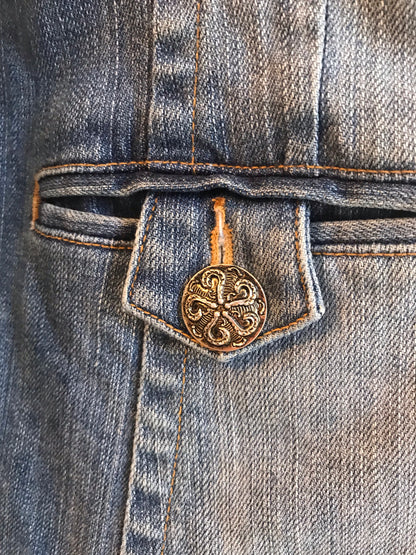 Ladies Denim Western Style Jacket -LARGE