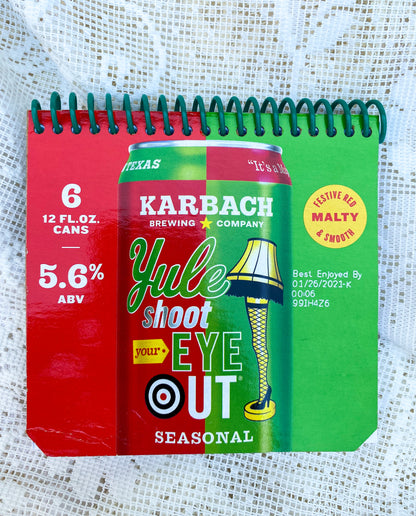 Karbach Yule Shoot Your Eye Out Recycled Beer Carton Notebook