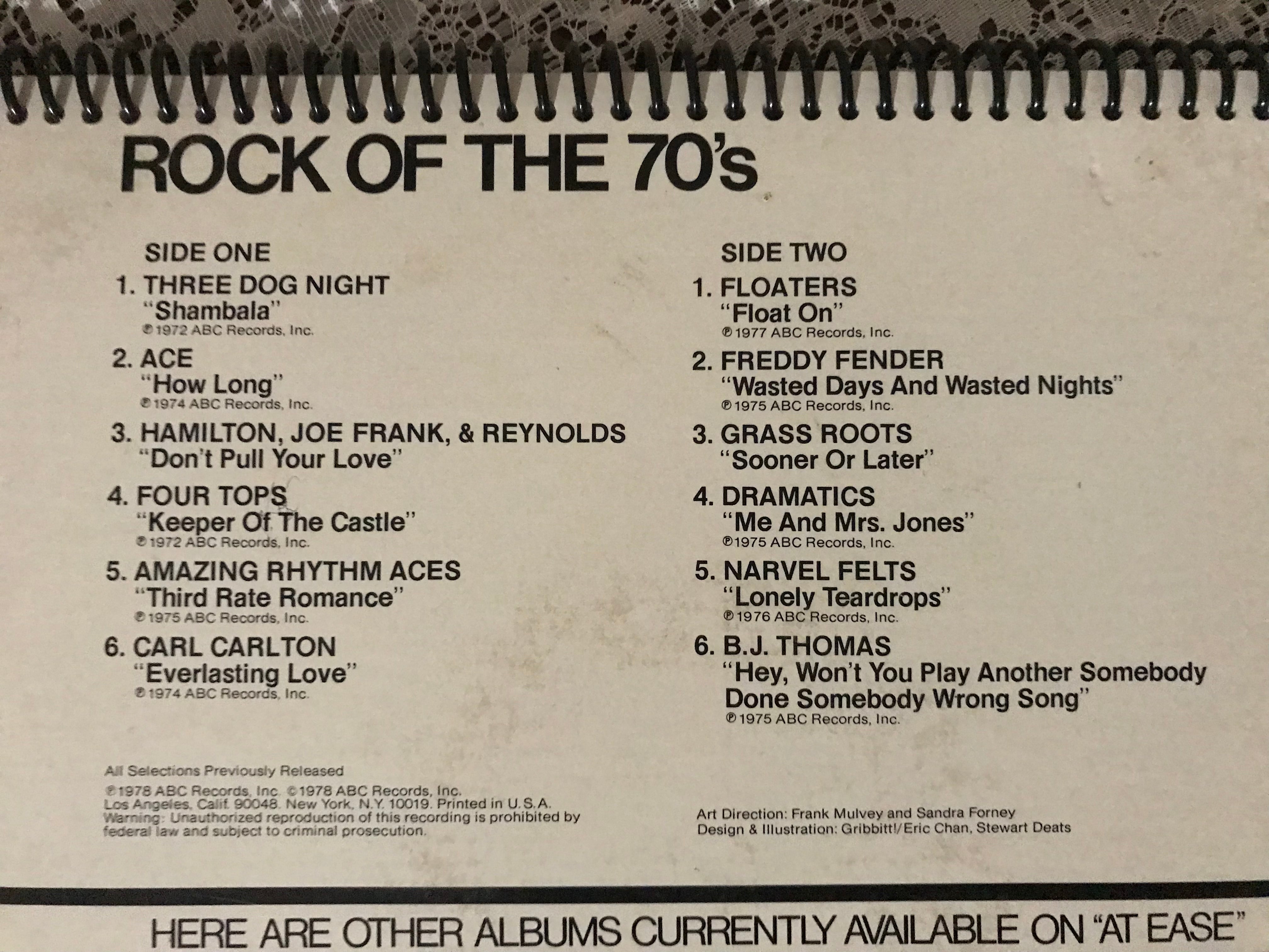 Rock of the 70s Album Cover Notebook